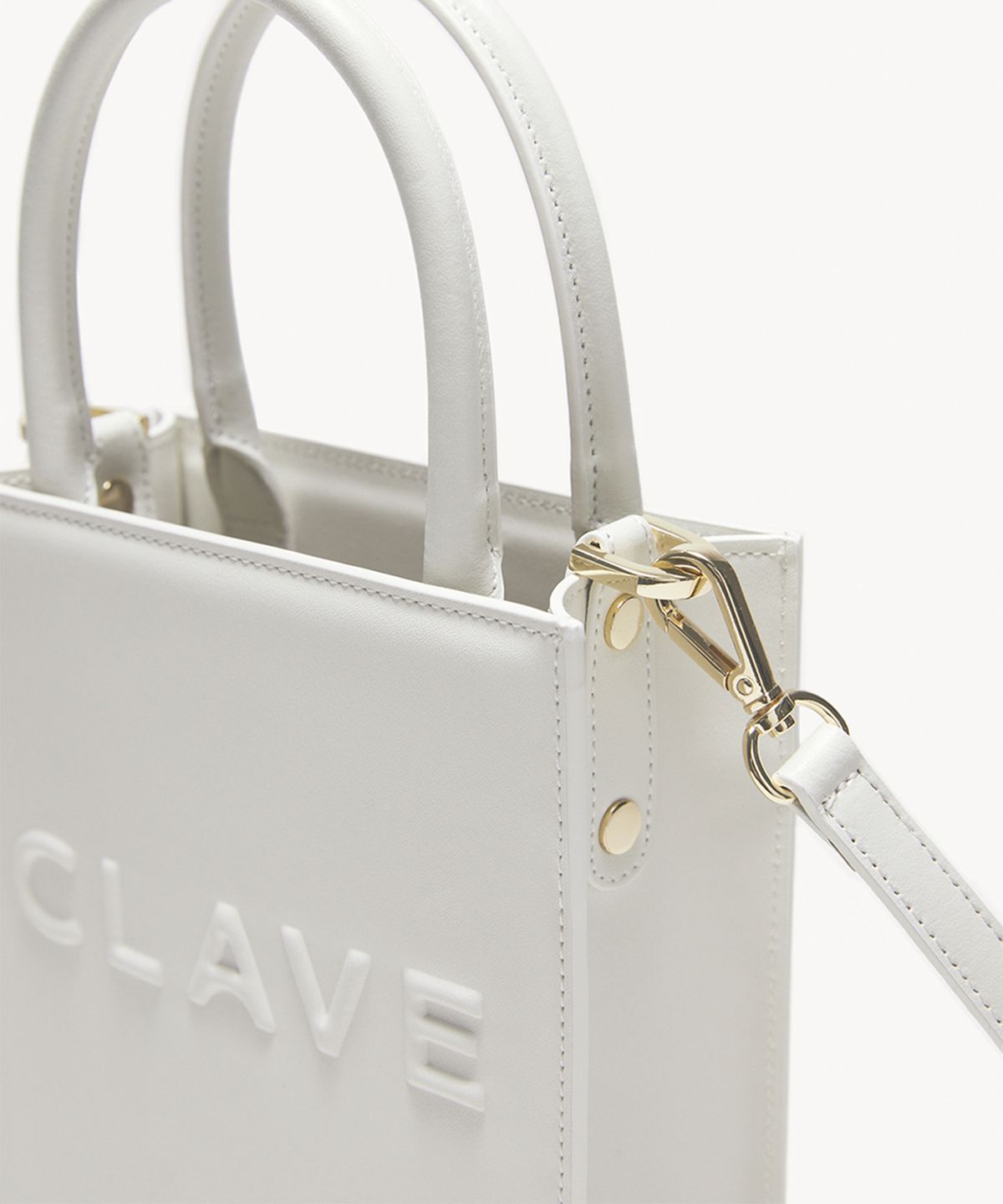끌라베(CLAVE) 실비 스몰 화이트 크로스백 (SYLVIE Small White Cross Bag)