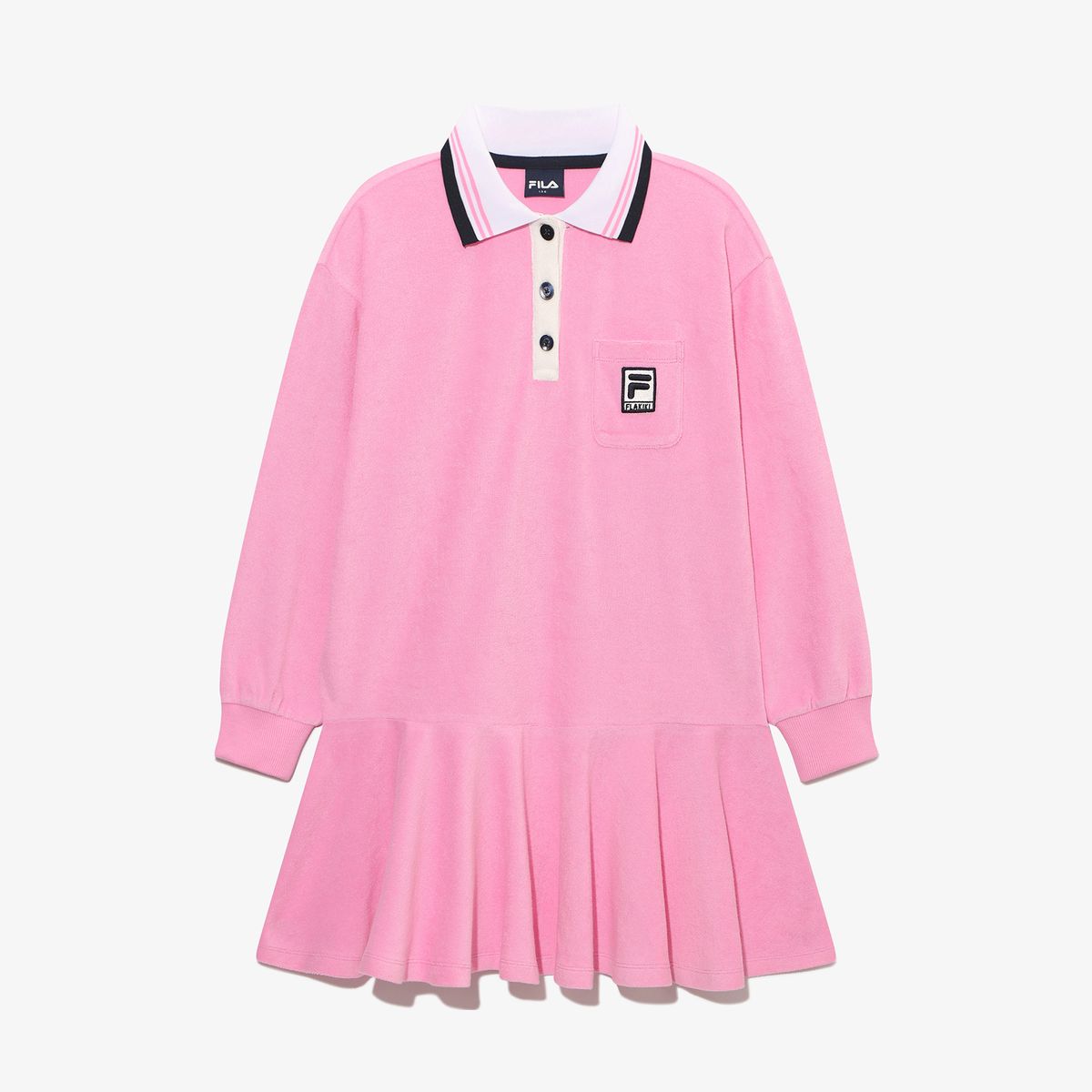 휠라 키즈(FILA KIDS) [휠라키즈X플라키키]카라 테리 원피스