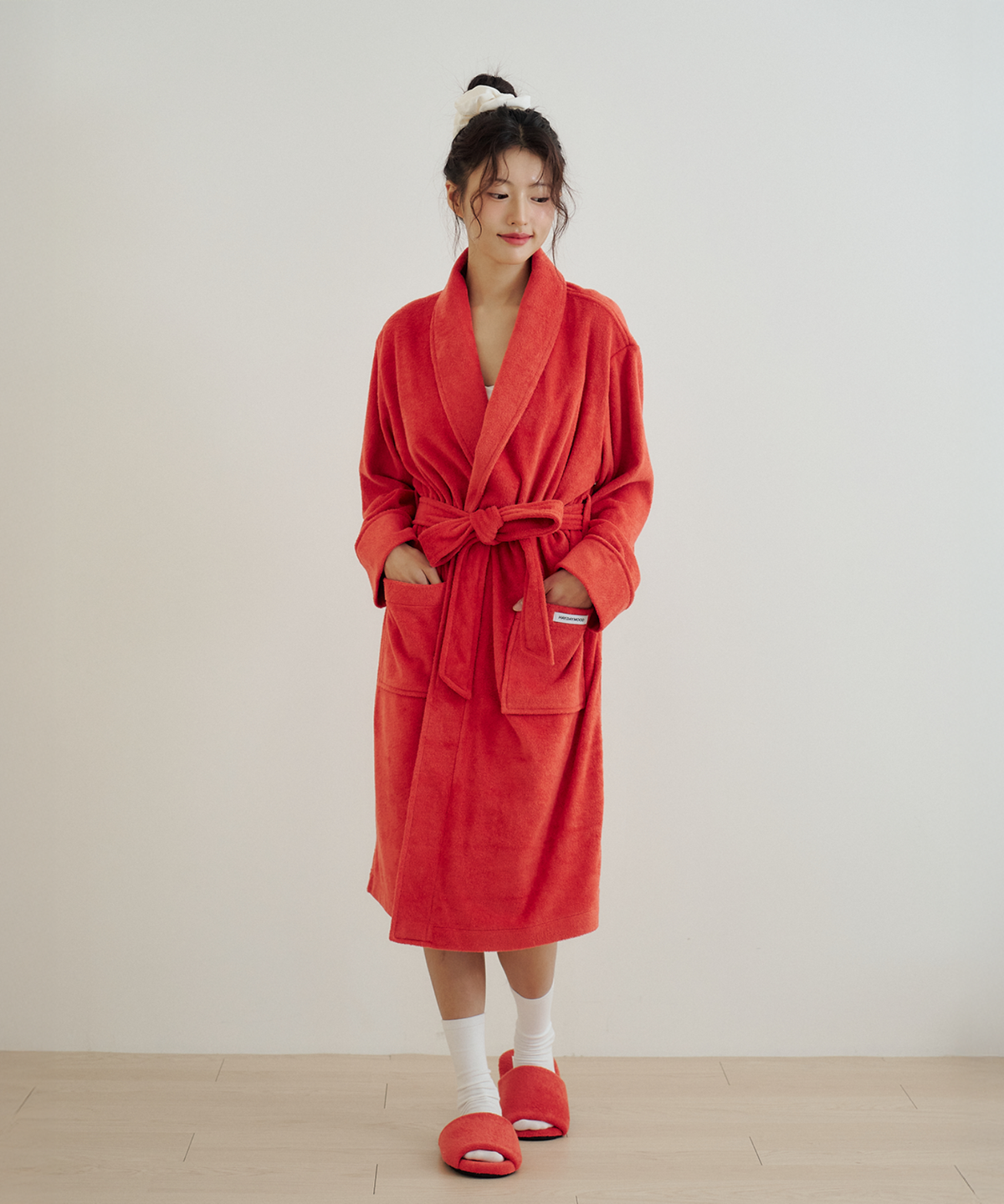 헤이데이무드(HAYDAYMOOD) 테리 모달 롱 로브 3 Colors