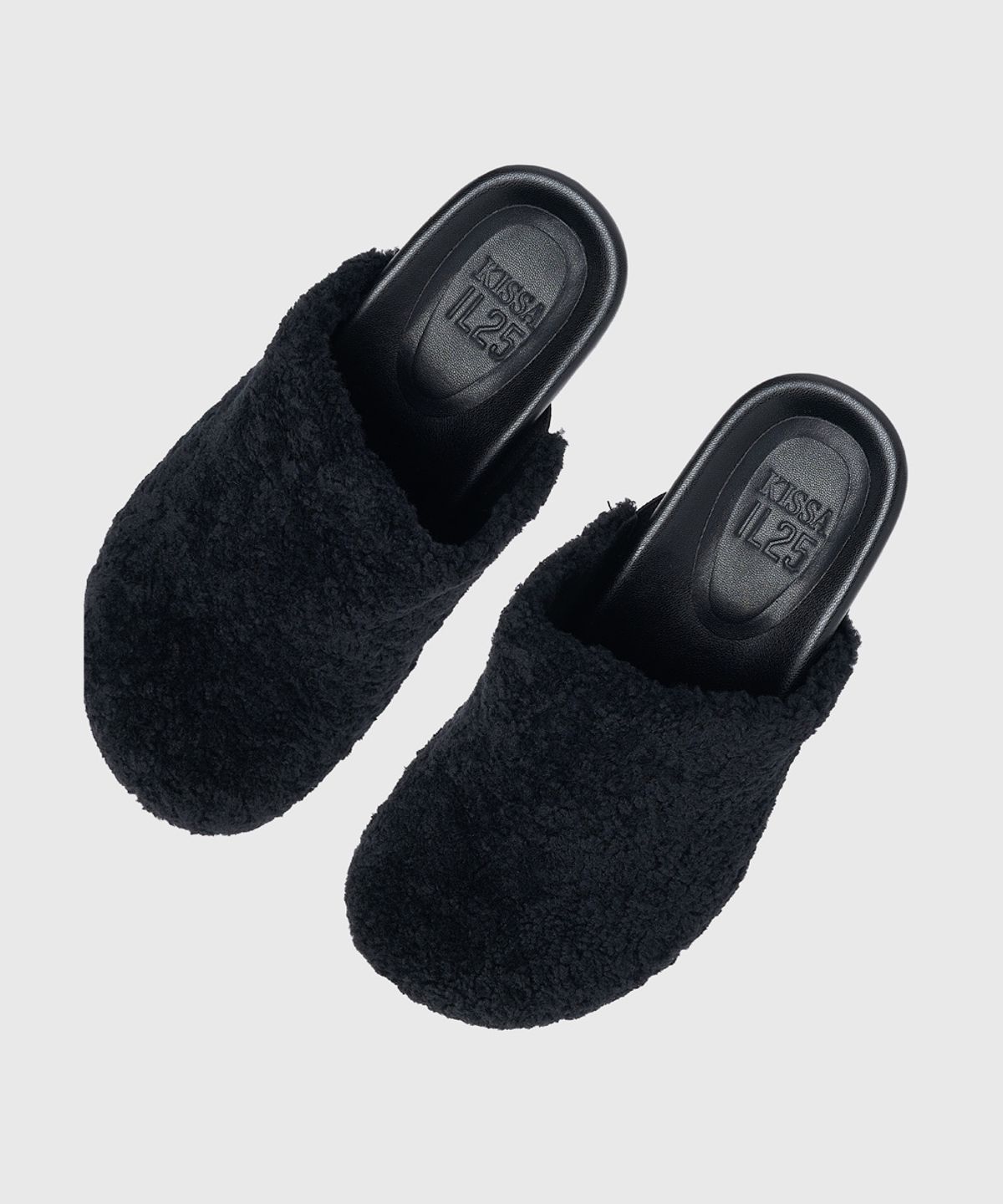 키사(KISSA) 키사 시어링 양털 뮬 힐 M507004