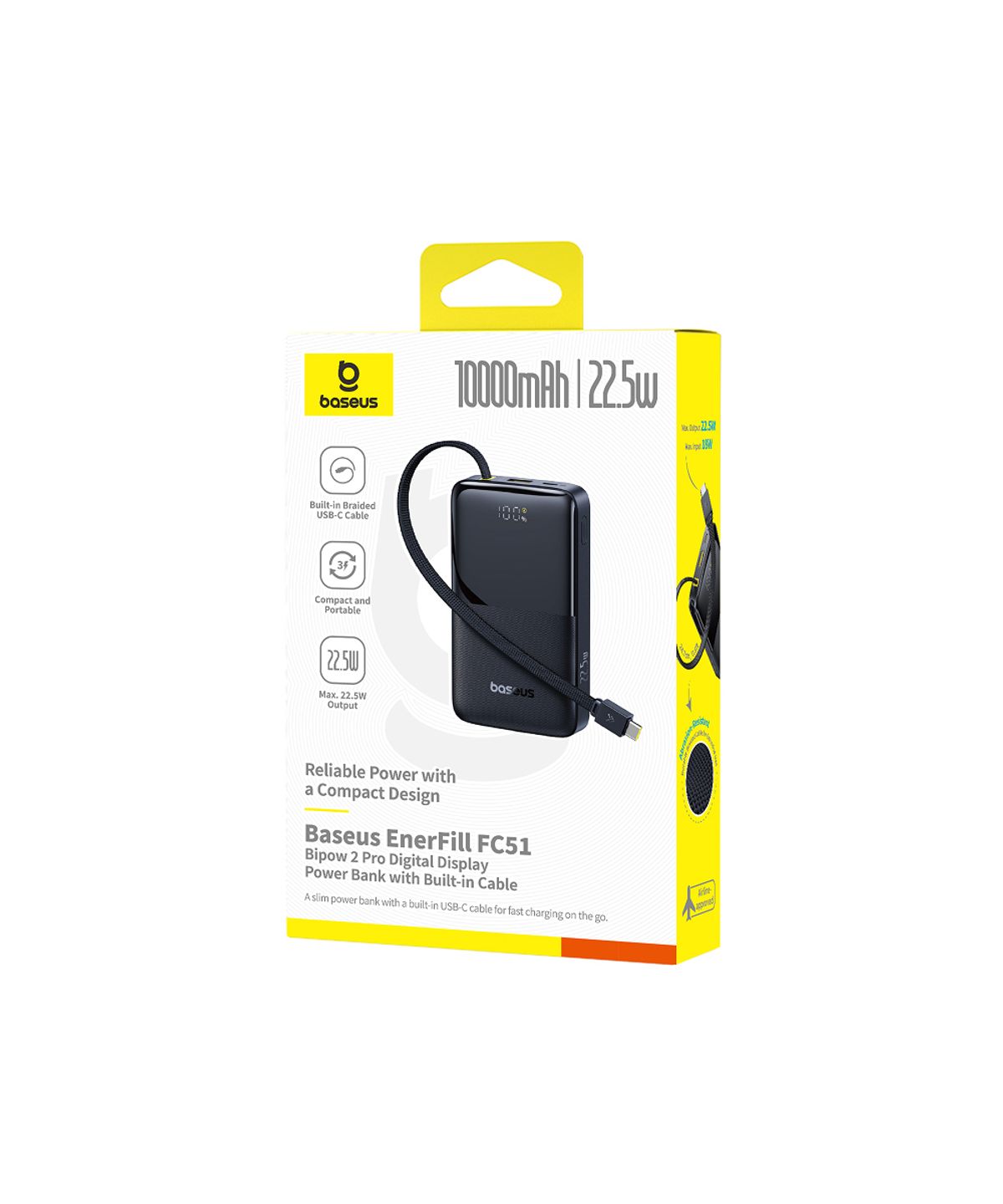 베이스어스(BASEUS) 보조배터리 고속 충전 일체형 10000mAh 22.5W Bipow2 Pro