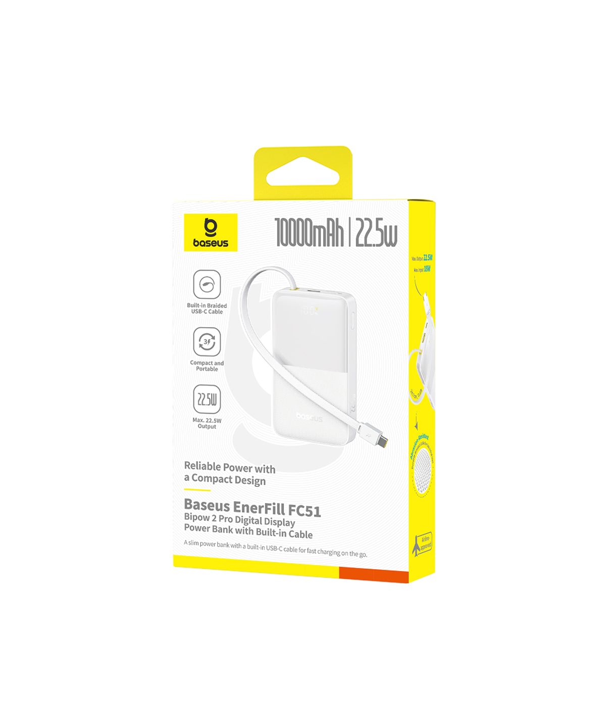 베이스어스(BASEUS) 보조배터리 고속 충전 일체형 10000mAh 22.5W Bipow2 Pro