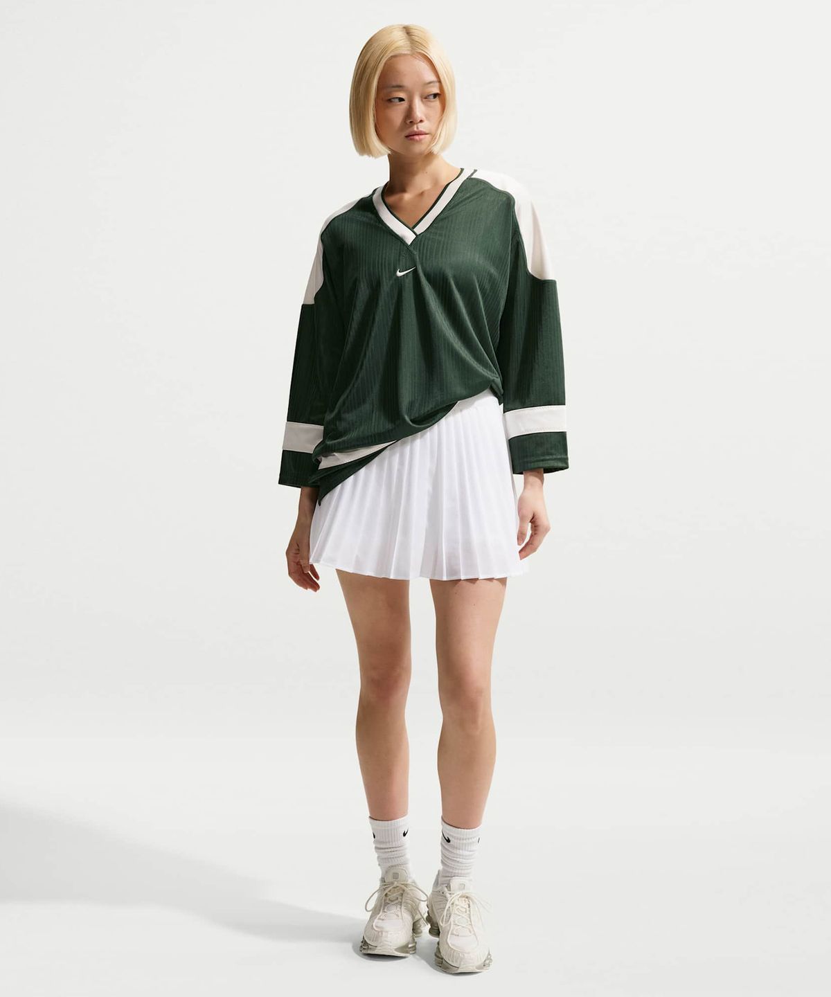 나이키(NIKE) 스포츠웨어 오버사이즈 저지 튜닉 W - 퍼:초크 / IF0320-323