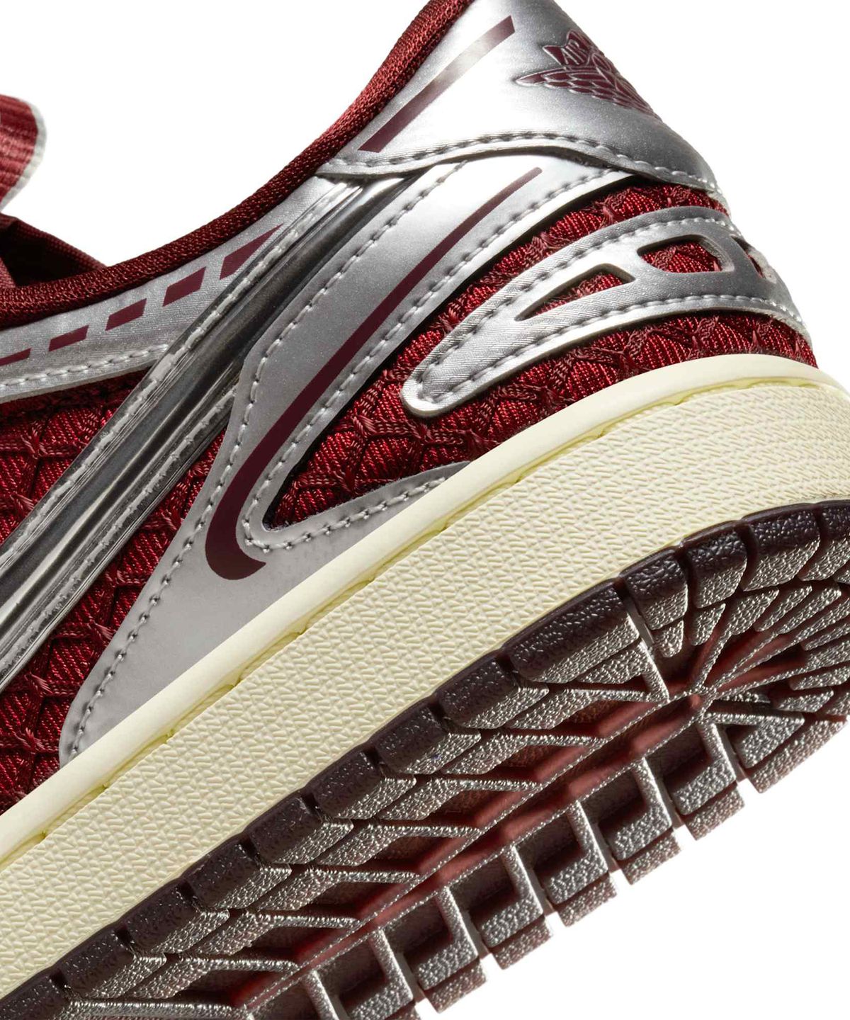 나이키(NIKE) 에어 조던 1 로우 메소드 오브 메이크 W - 다크 팀 레드:메탈릭 실버:코코넛 밀크 / HQ2186-600