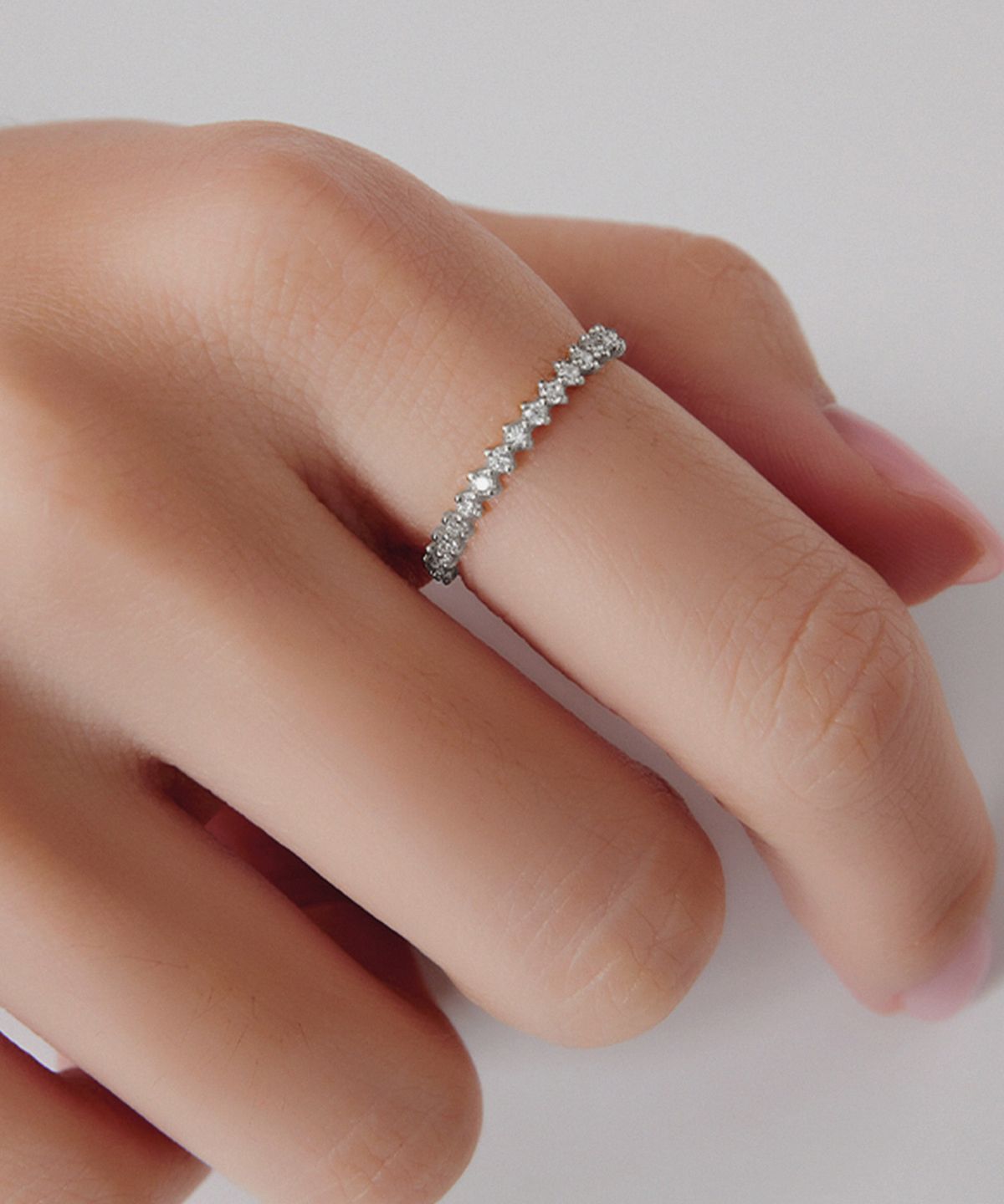 엘렌쥬얼리(HELENE JEWELRY) Silver 925 프라시온 큐빅 미스 링 반지