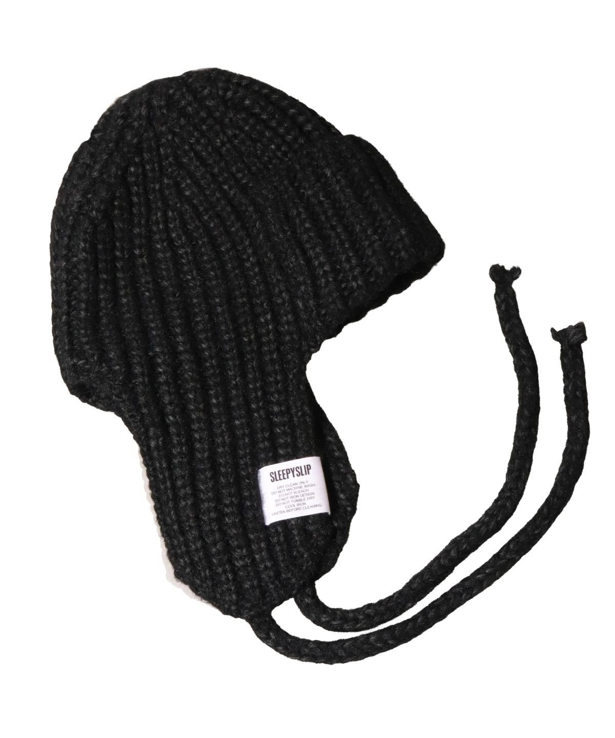 슬리피슬립(SLEEPYSLIP) MOSS KNIT BLACK TROOPER HAT