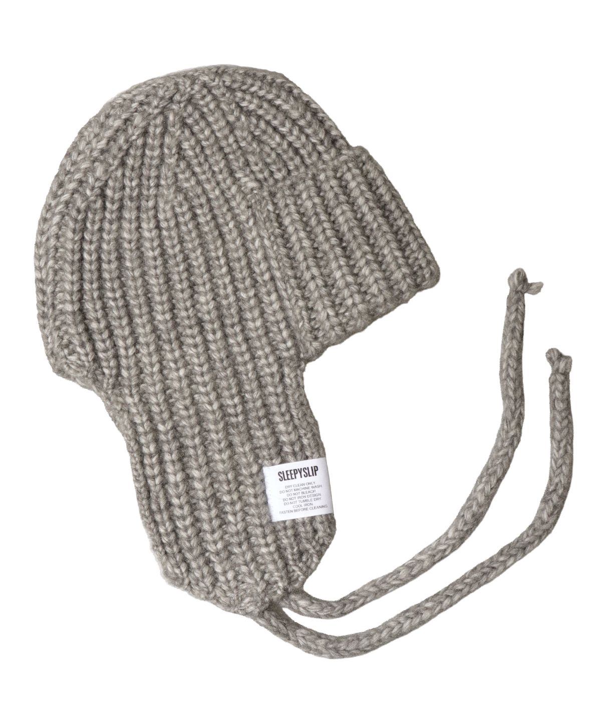 슬리피슬립(SLEEPYSLIP) MOSS KNIT GRAY TROOPER HAT