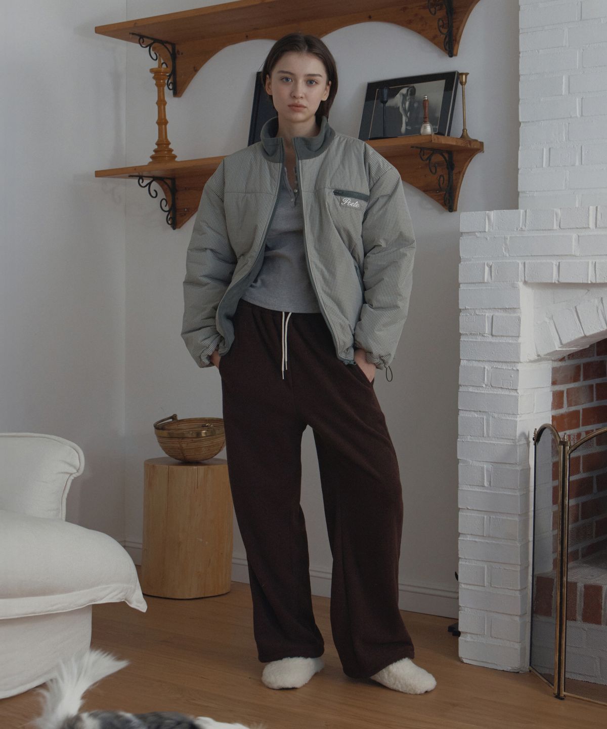 포에트서울(POETSEOUL) (terry)fleece jogeer pants_brown