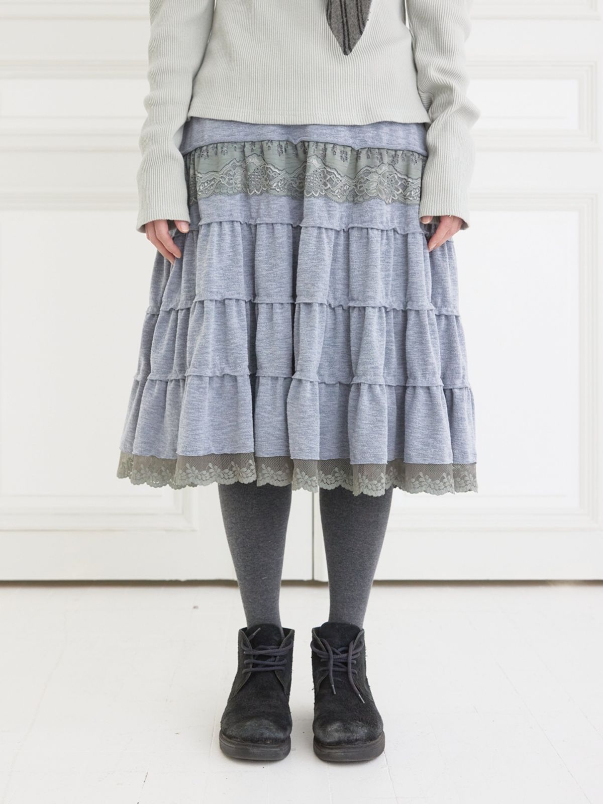 콜로신스(COLOCYNTH) Tale Midi Skirt Melange