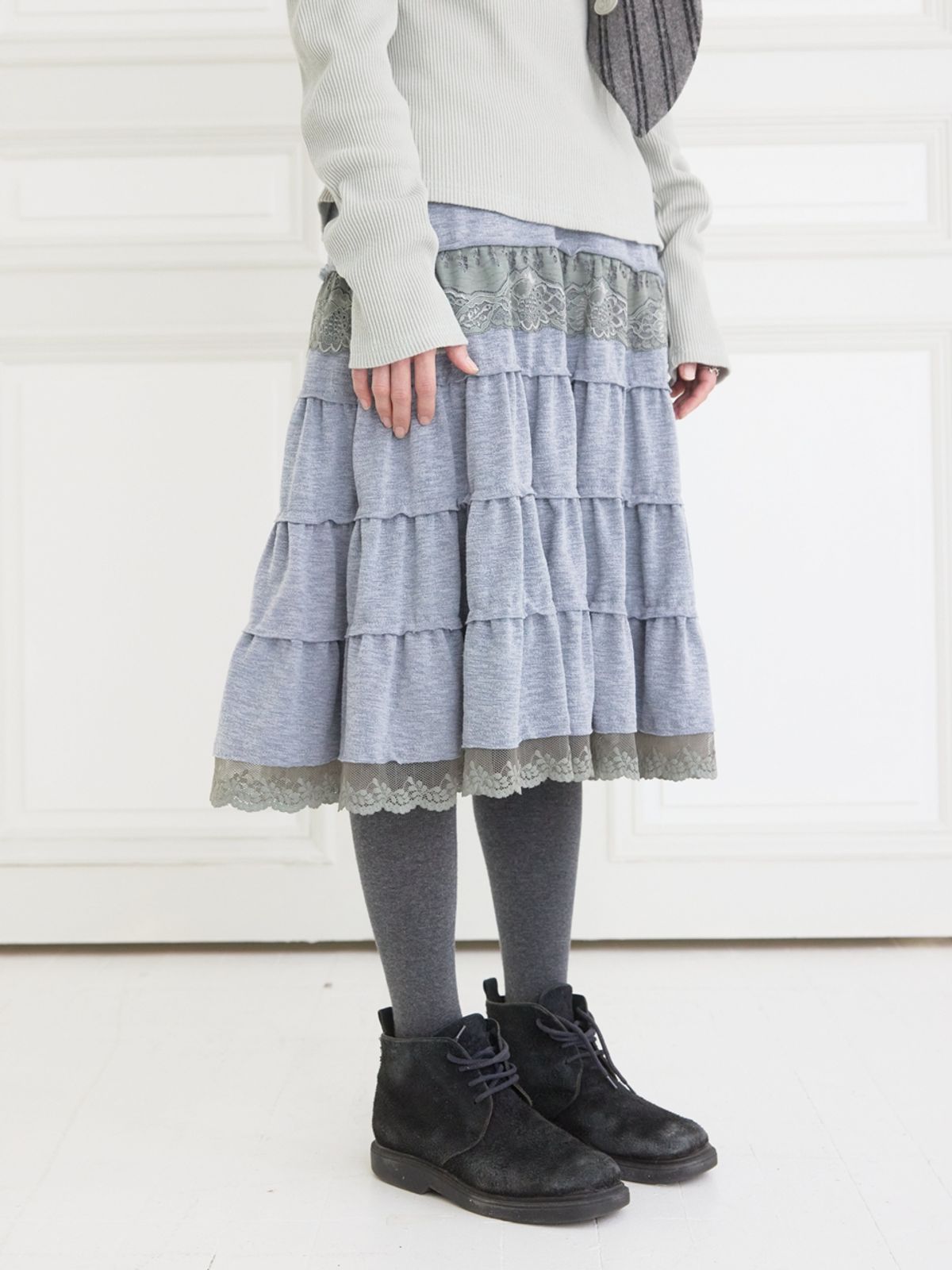 콜로신스(COLOCYNTH) Tale Midi Skirt Melange