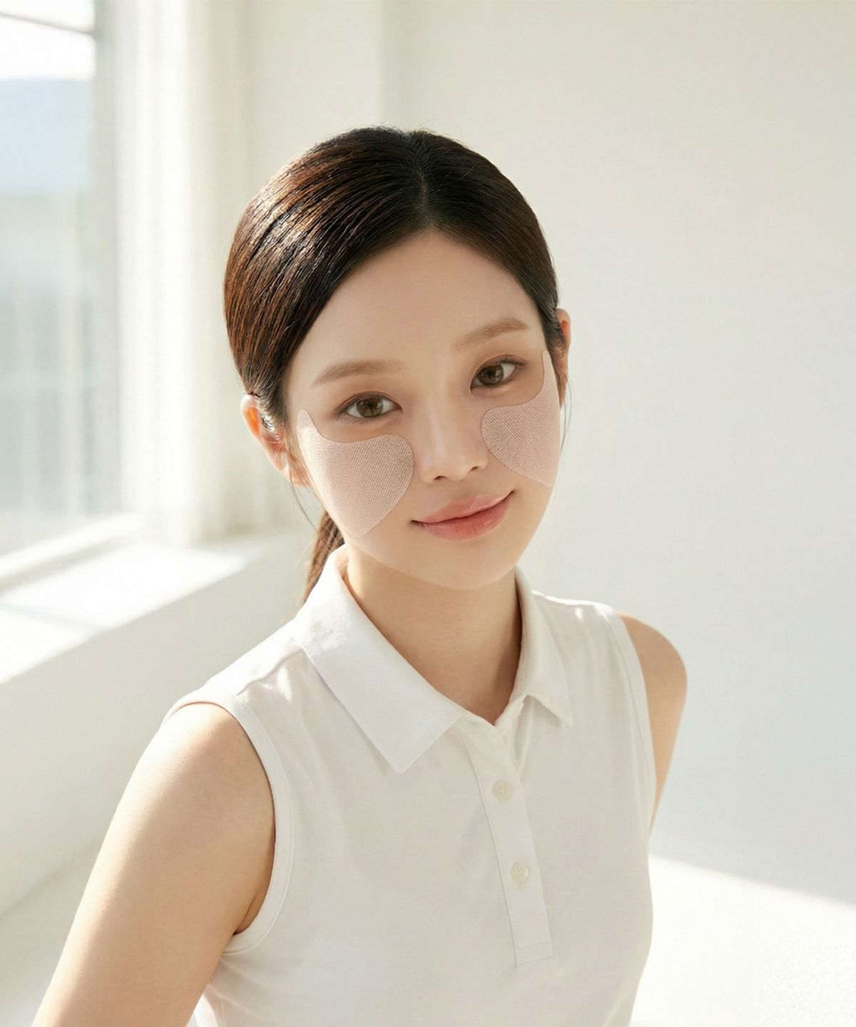 크리스탈클라우드(CRYSTAL CLOUD) 캣캣 자외선 UV 차단 골프 썬패치 마스크 얼굴 햇빛가리개 안면 러닝 등산 스포츠 4매입