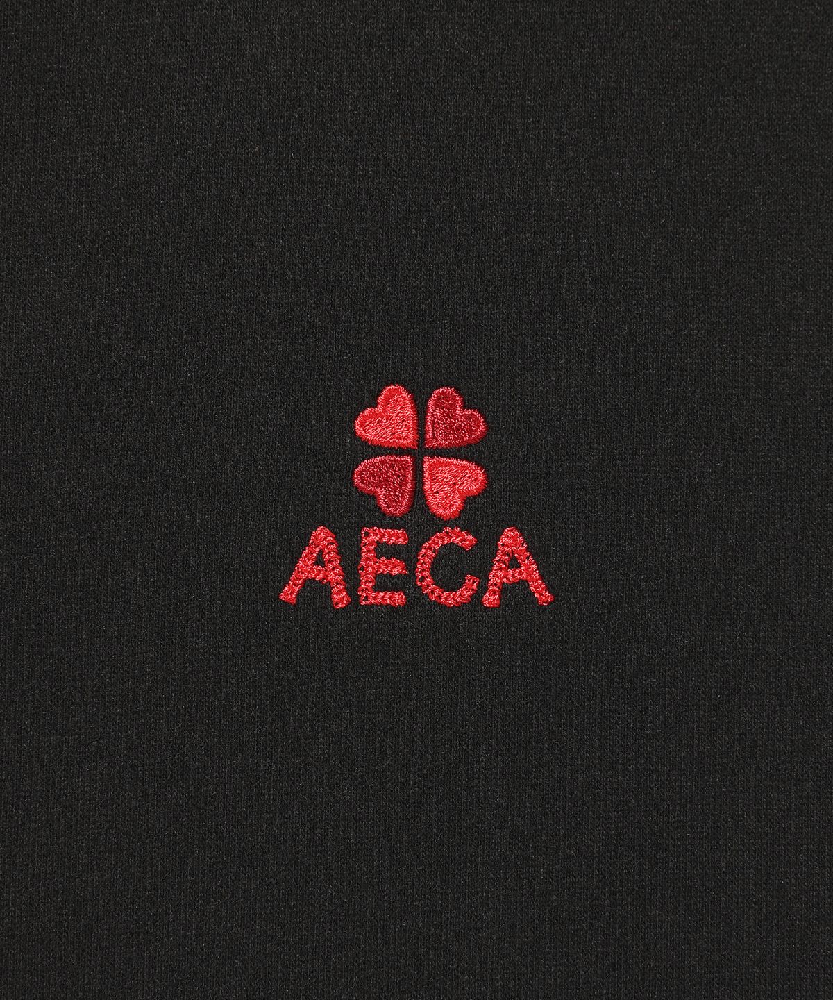 에이카화이트(AECA) EVERYDAY AECA CLOVER BRUSHED HOODIE-BLACK