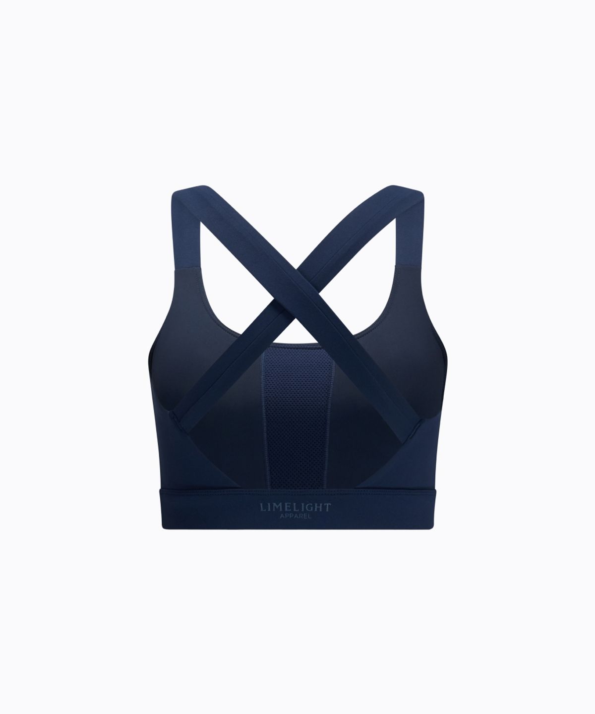 라임라잇 어패럴(LIMELIGHT APPAREL) 애슬릿 로고 스탠다드 스포츠 브라 (네이비)