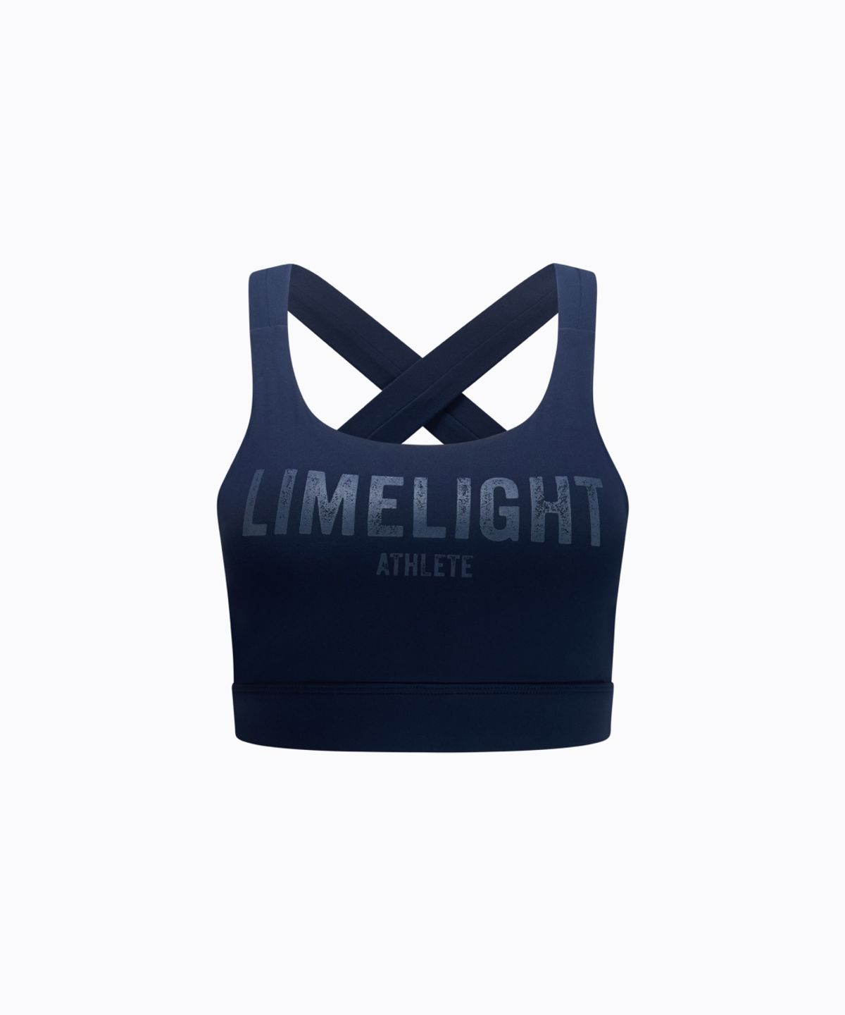 라임라잇 어패럴(LIMELIGHT APPAREL) 애슬릿 빅로고 스탠다드 스포츠 브라 (네이비)