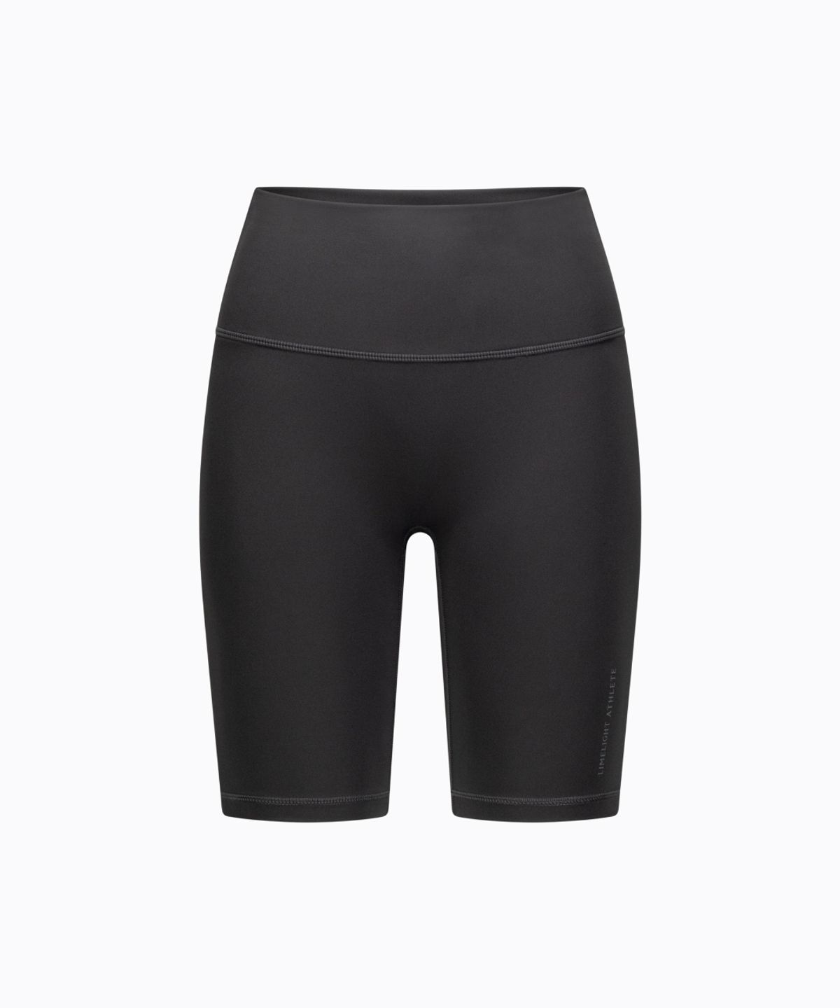 라임라잇 어패럴(LIMELIGHT APPAREL) 애슬릿 로고 레깅스 쇼츠 (차콜/그레이)
