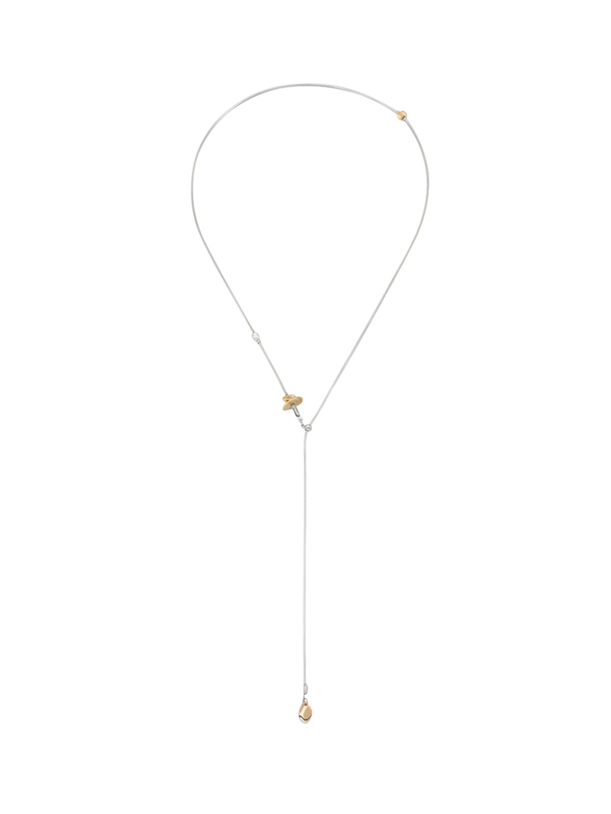 데누(DENU) Tiny gold stone necklace