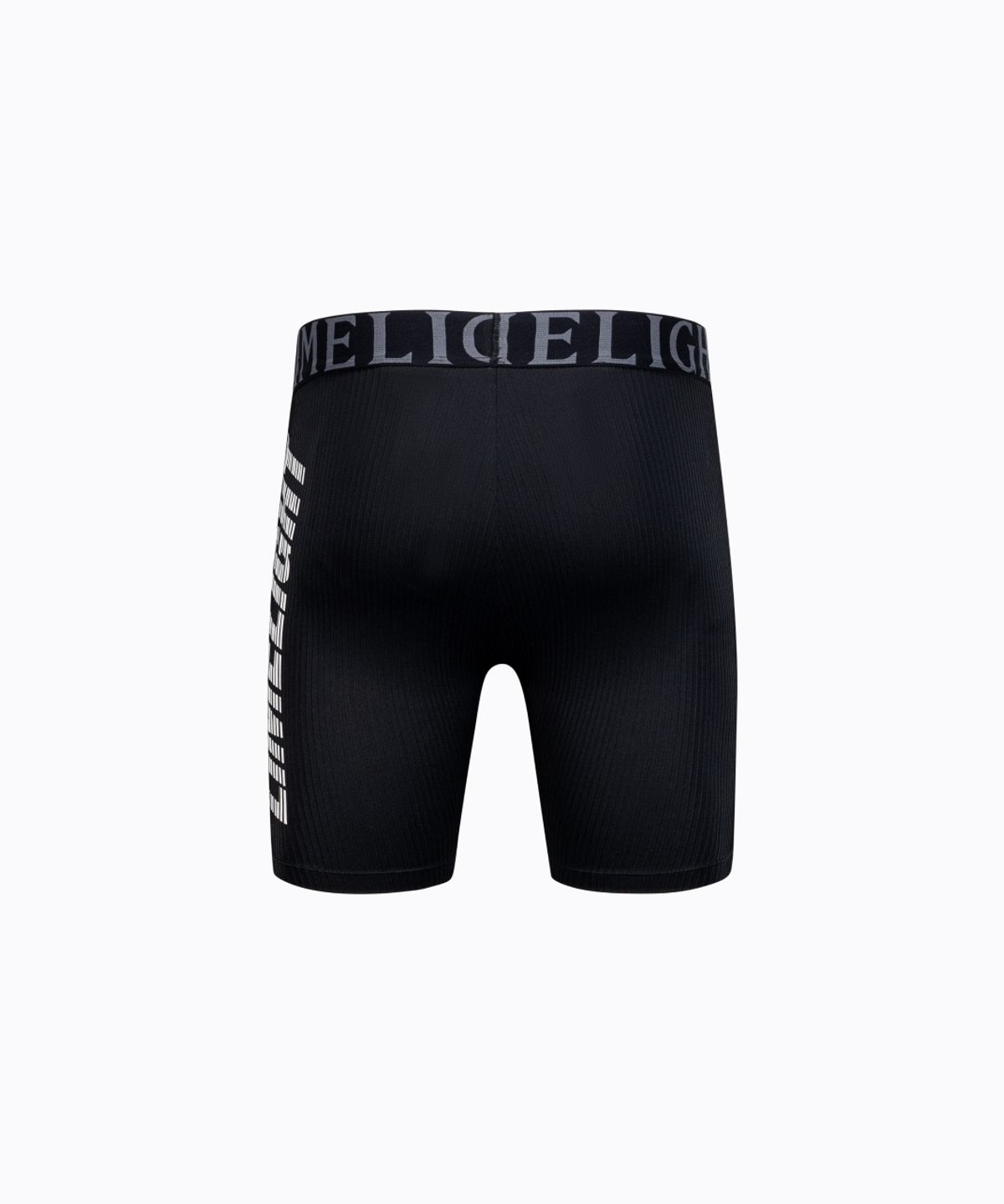 라임라잇 어패럴(LIMELIGHT APPAREL) 라임라잇 빅로고 스트라이프 컴프레션 쇼츠 남성 (블랙/화이트)
