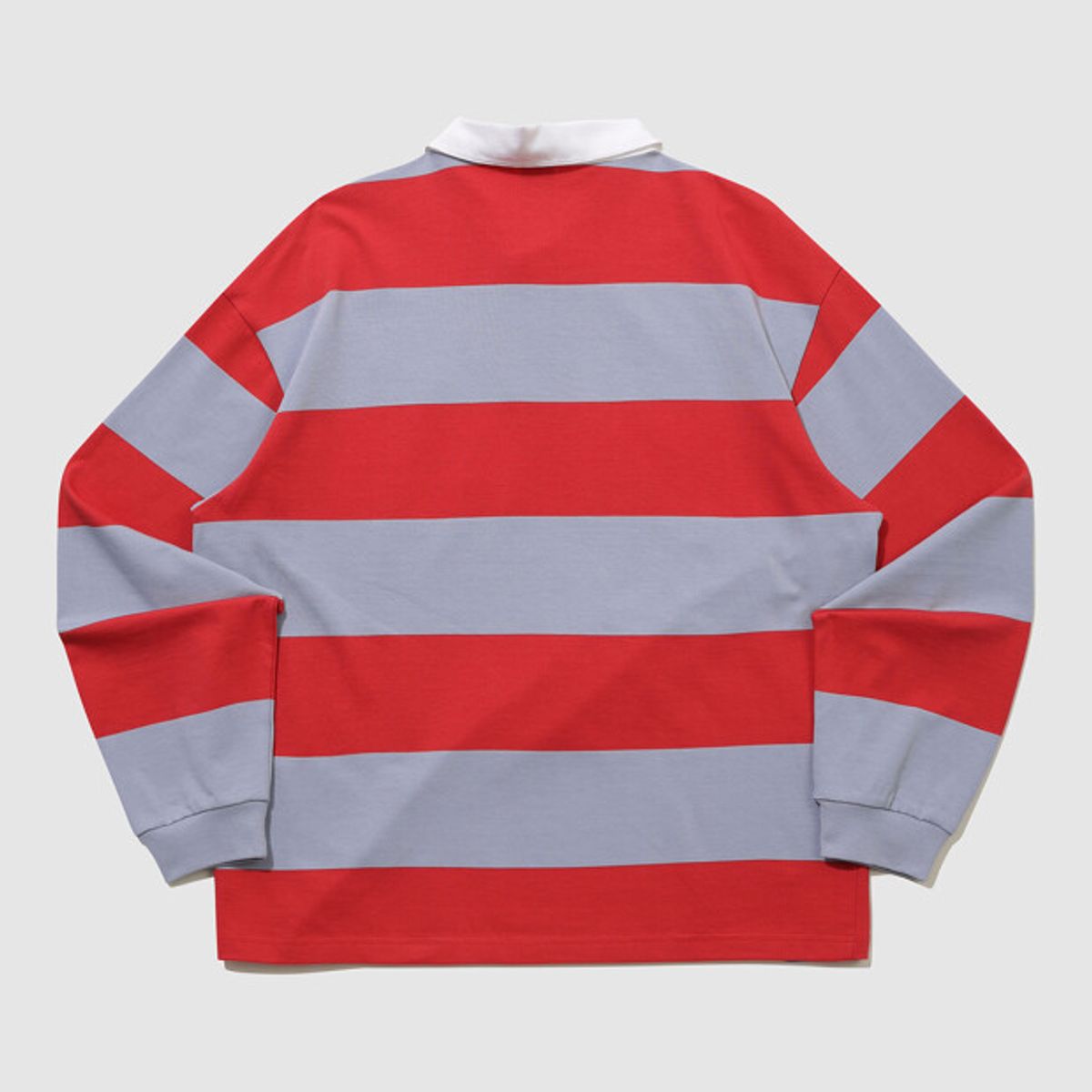 엄브로(UMBRO) 스트라이프 럭비 티셔츠 레드 UR121CTL11