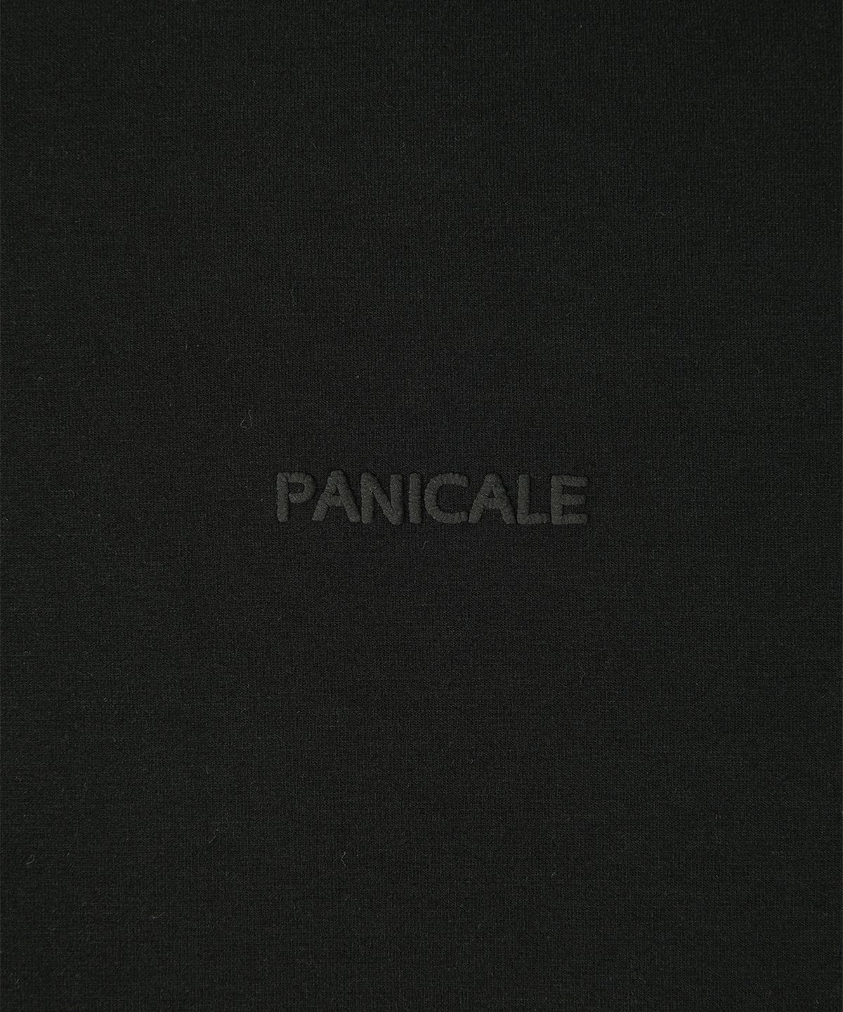 빠니깔레(PANICALE) 블랙 기모 로고 반목 티셔츠
