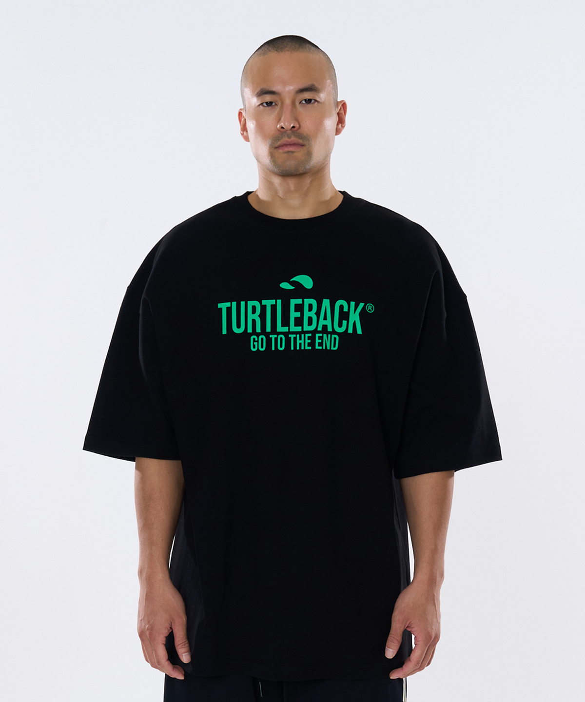 터틀백(TURTLEBACK) 고투디엔드 오버핏 반팔 (블랙)