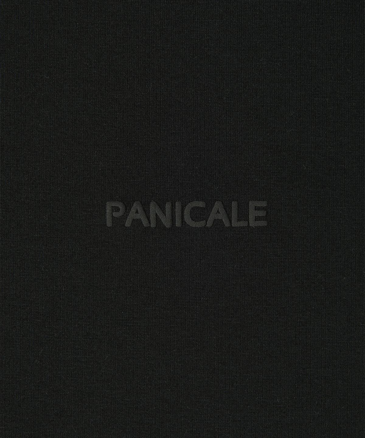 빠니깔레(PANICALE) 블랙 기모 베이직 로고 티셔츠