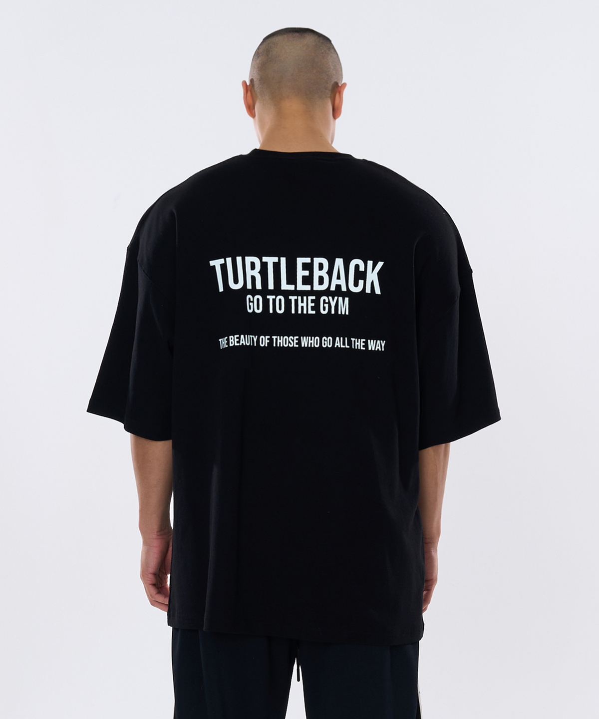 터틀백(TURTLEBACK) 고투더짐 오버핏 반팔 (블랙)