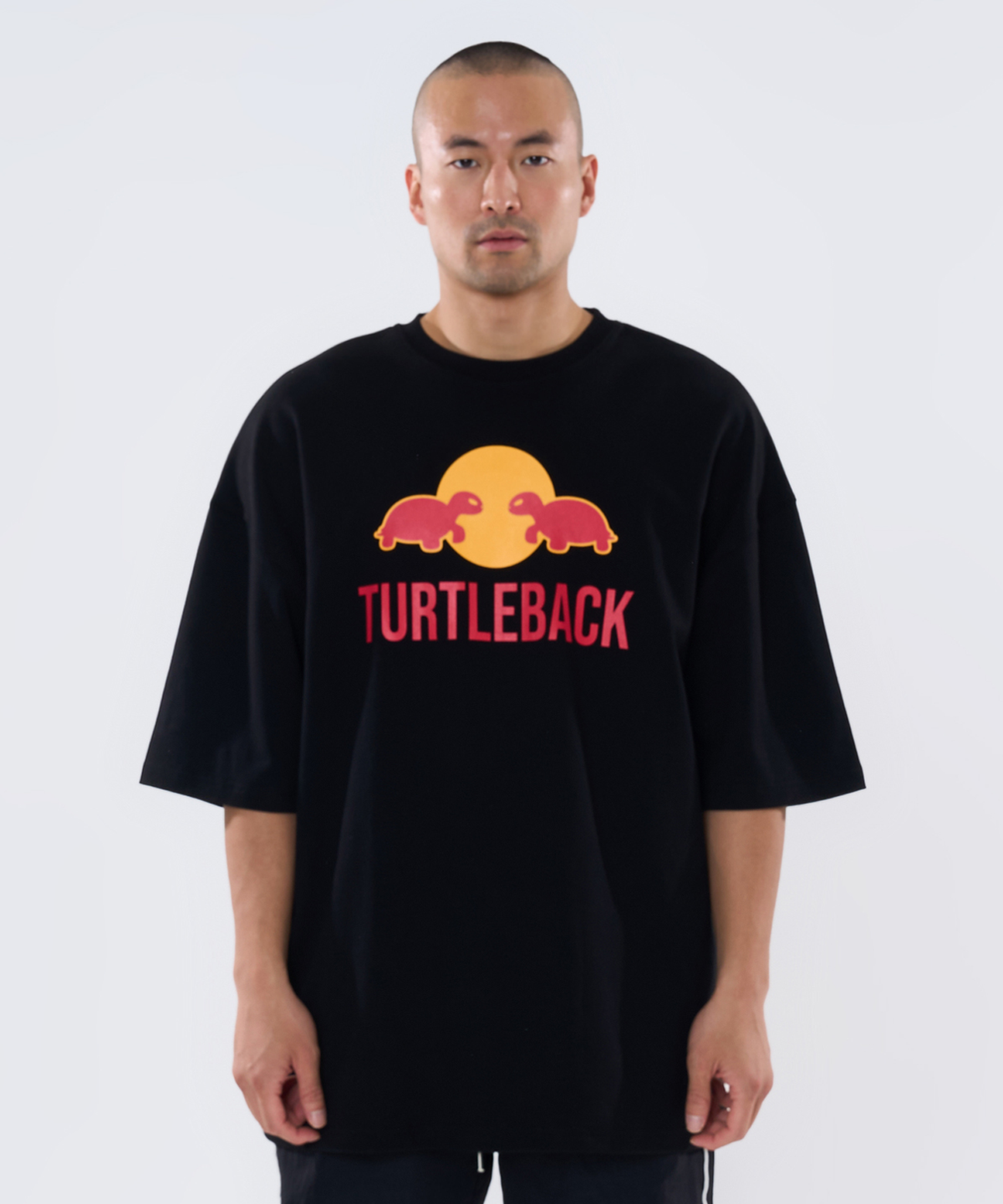 터틀백(TURTLEBACK) 레드부기 오버핏 반팔 (블랙)