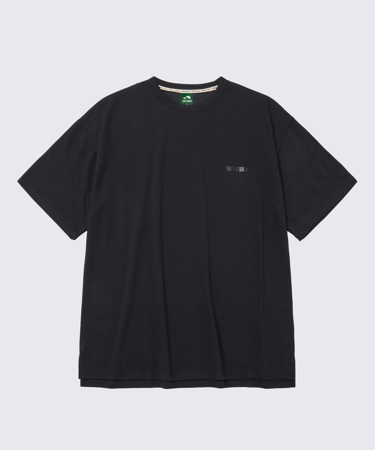 터틀백(TURTLEBACK) 듀얼 코어 오버핏 반팔 티셔츠 (블랙)