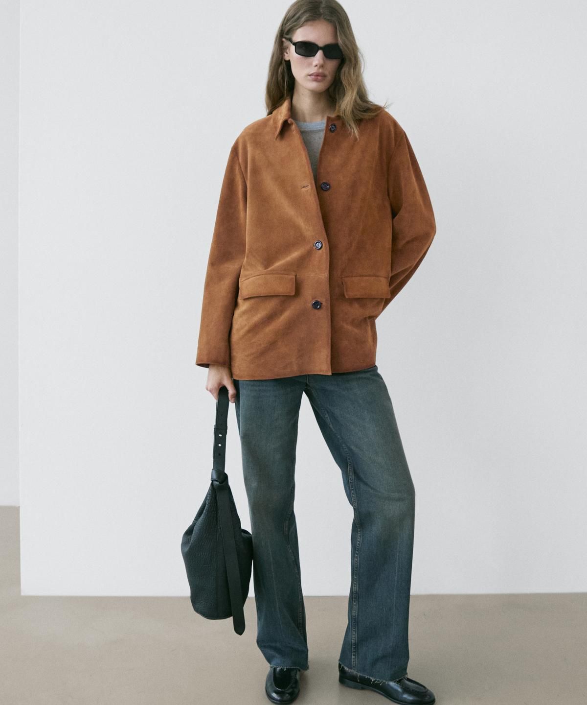 마시모두띠(MASSIMO DUTTI) 스웨이드 레더 재킷