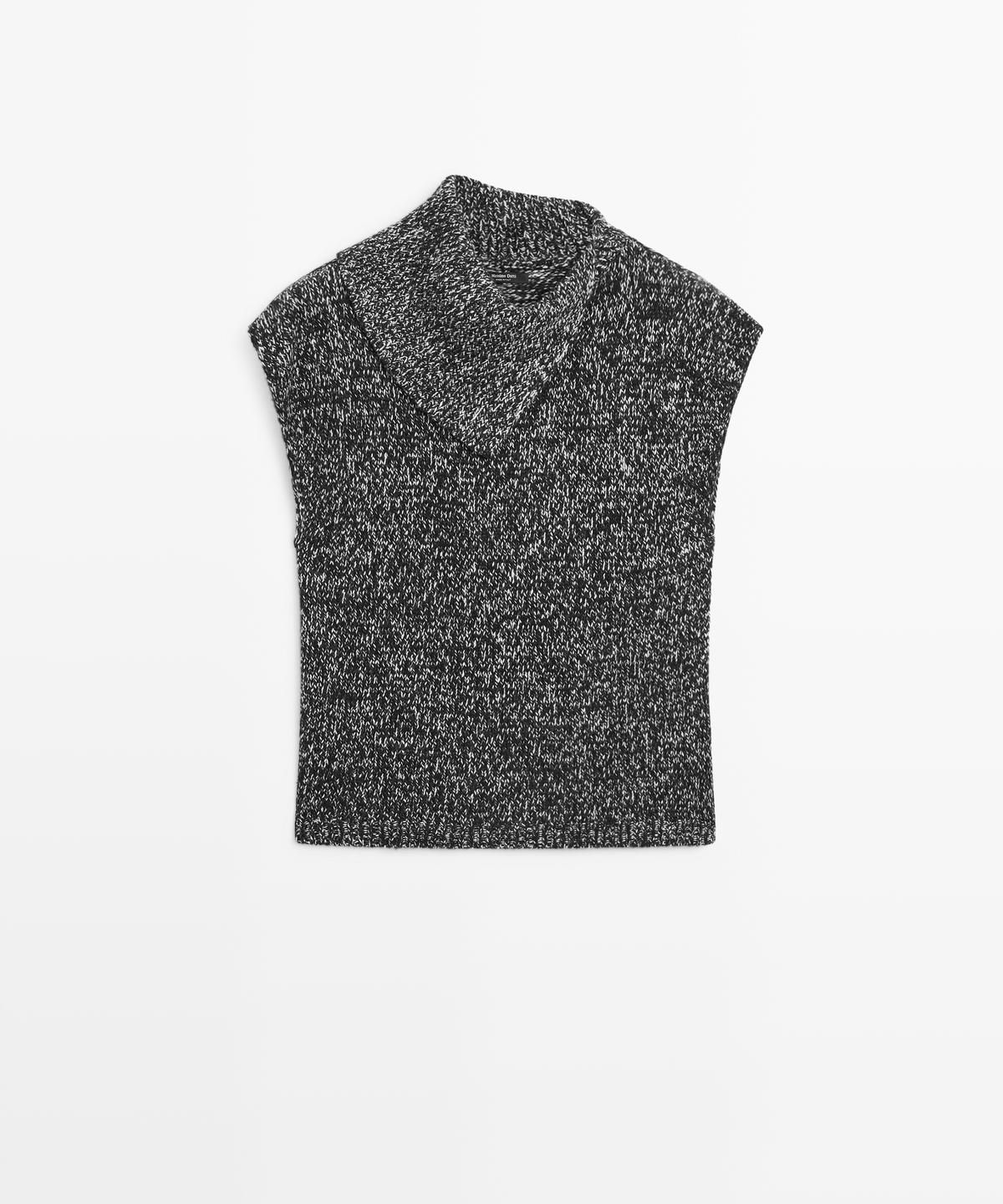 마시모두띠(MASSIMO DUTTI) 물랑 니트 베스트 디테일 넥