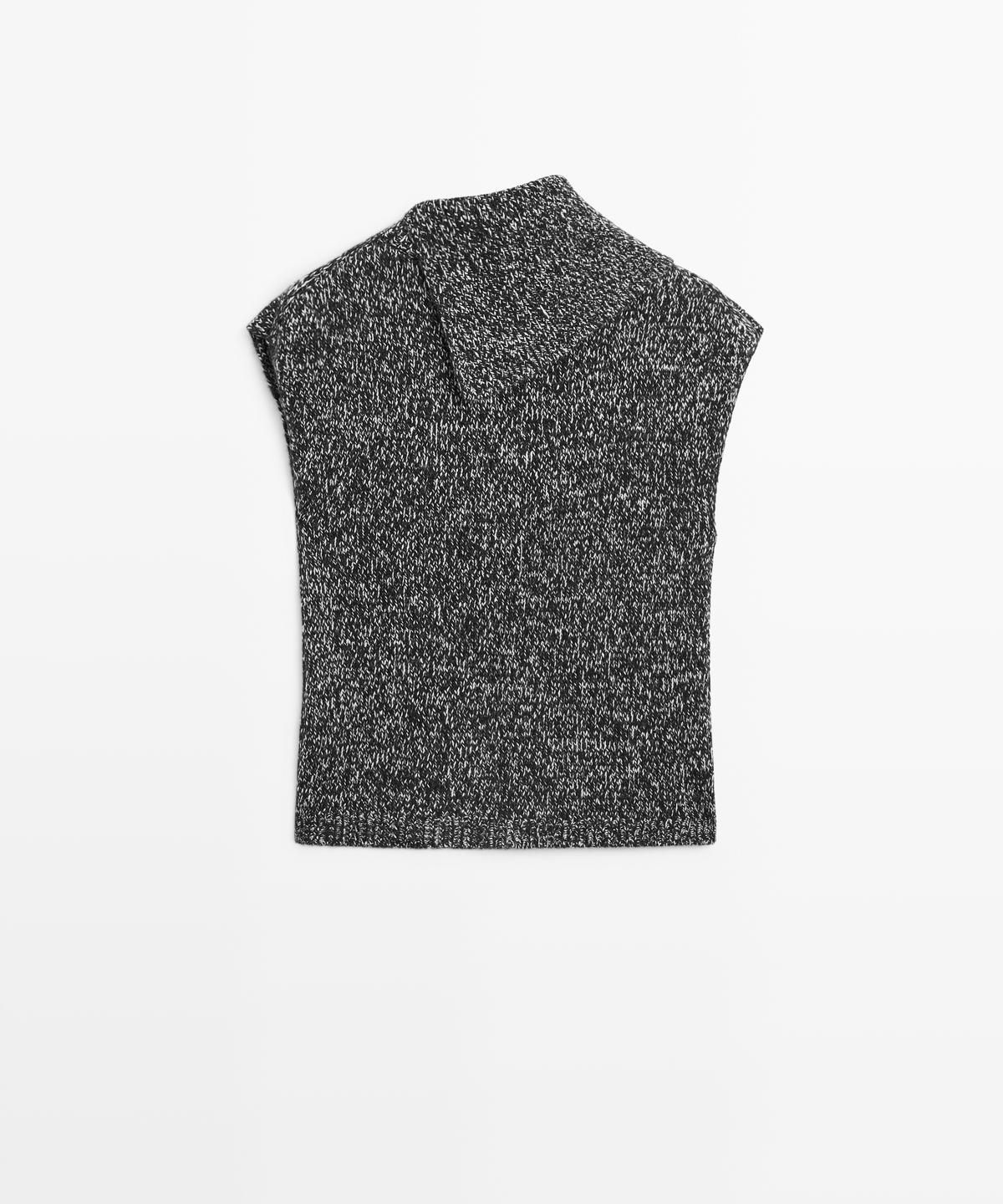 마시모두띠(MASSIMO DUTTI) 물랑 니트 베스트 디테일 넥