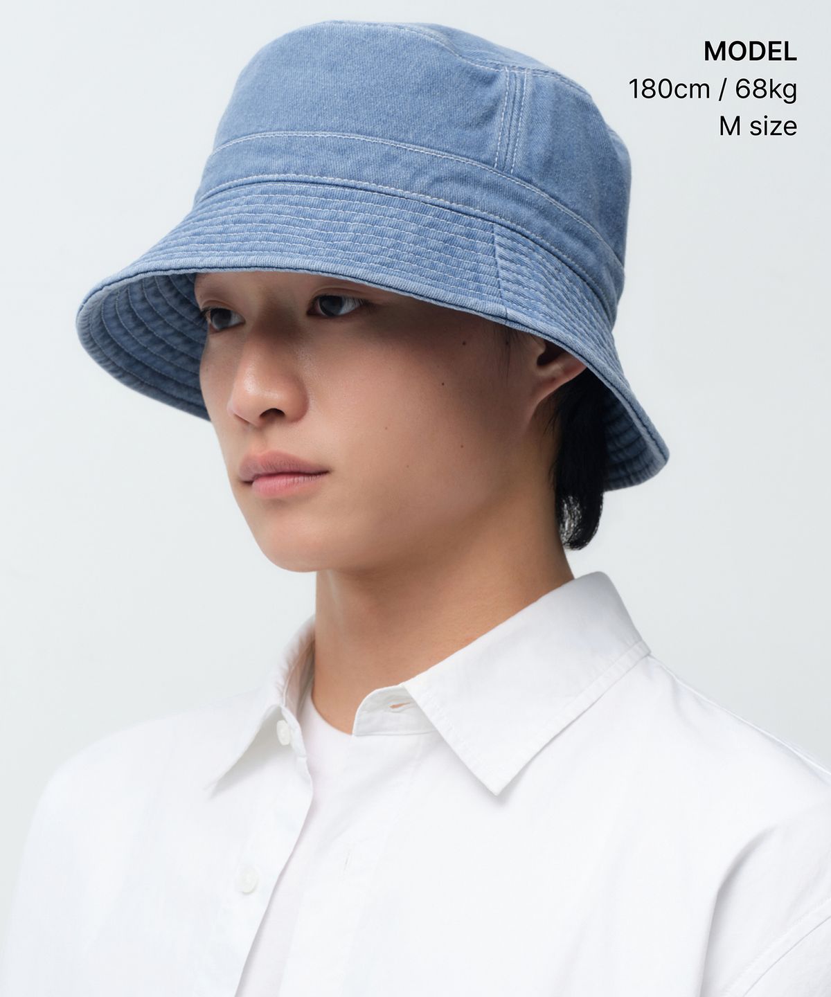 무신사 스탠다드(MUSINSA STANDARD) 데님 버킷 햇 [라이트 인디고]