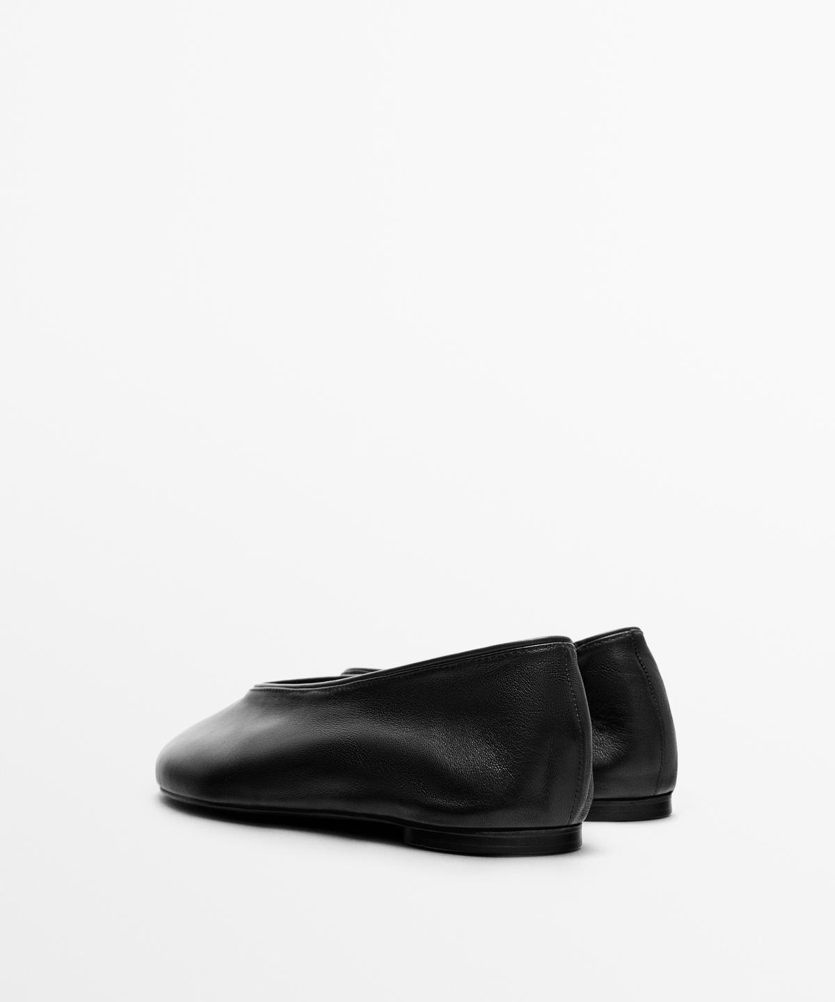 마시모두띠(MASSIMO DUTTI) 소프트 레더 발레리나