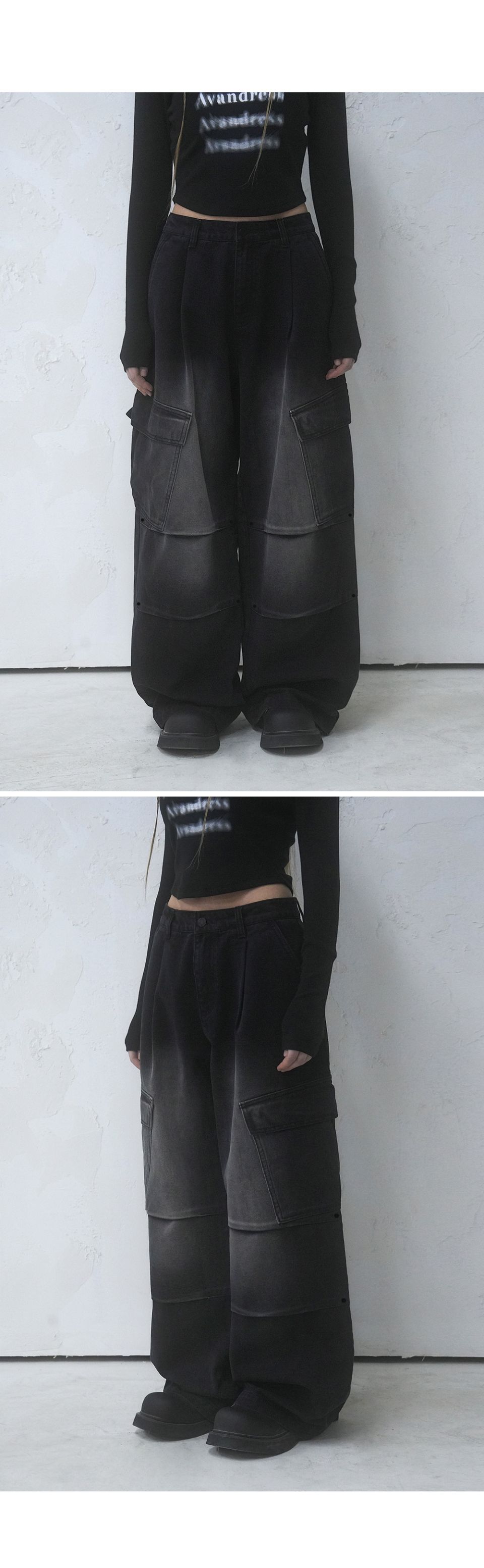 VIAVANDA high waist cargo pants 美品　S MUSINSA | AVANDRESS Side Big Cargo Pants CAMO