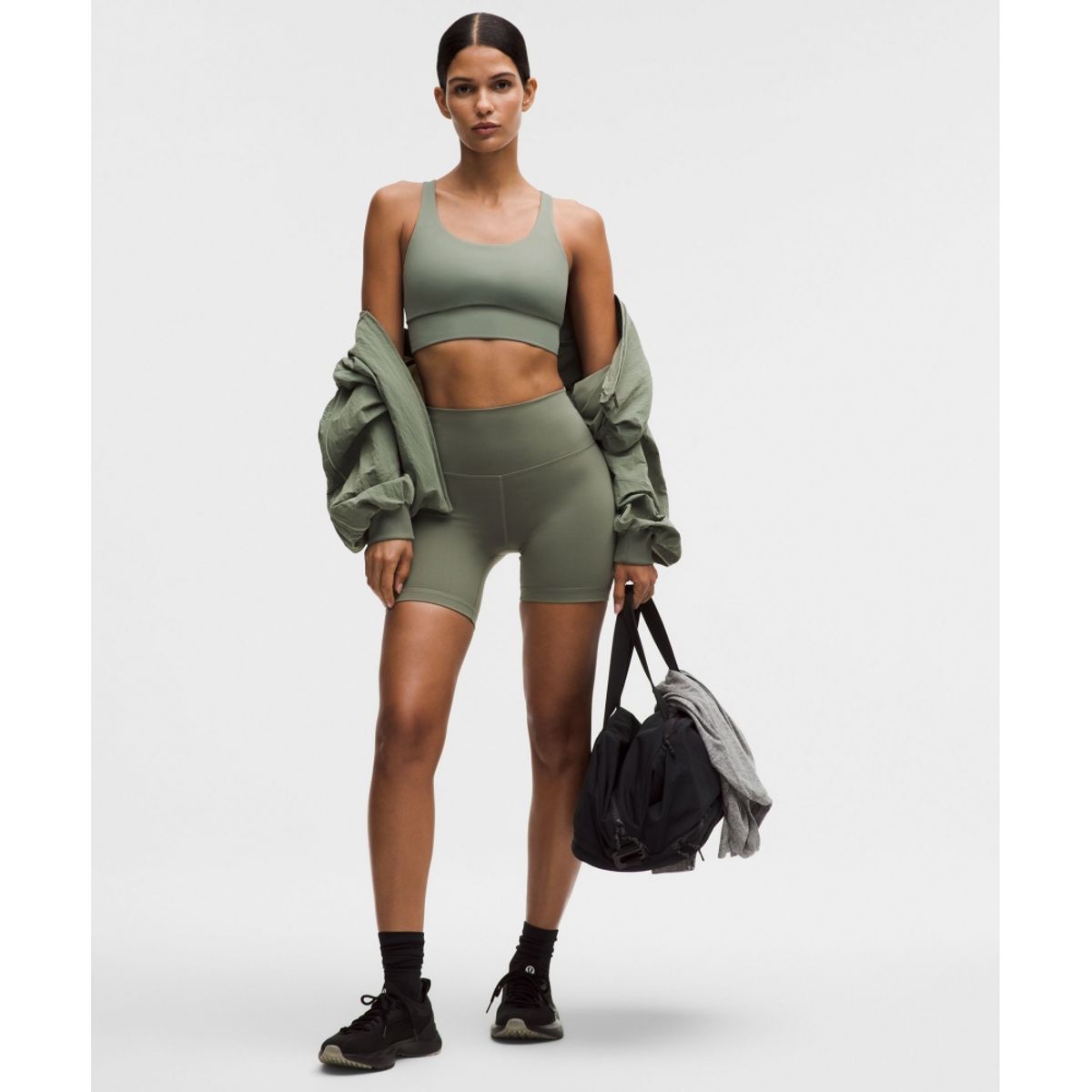 룰루레몬(LULULEMON) 에너지 롱라인 브라 미디엄 서포트, B–D컵 *에볼브