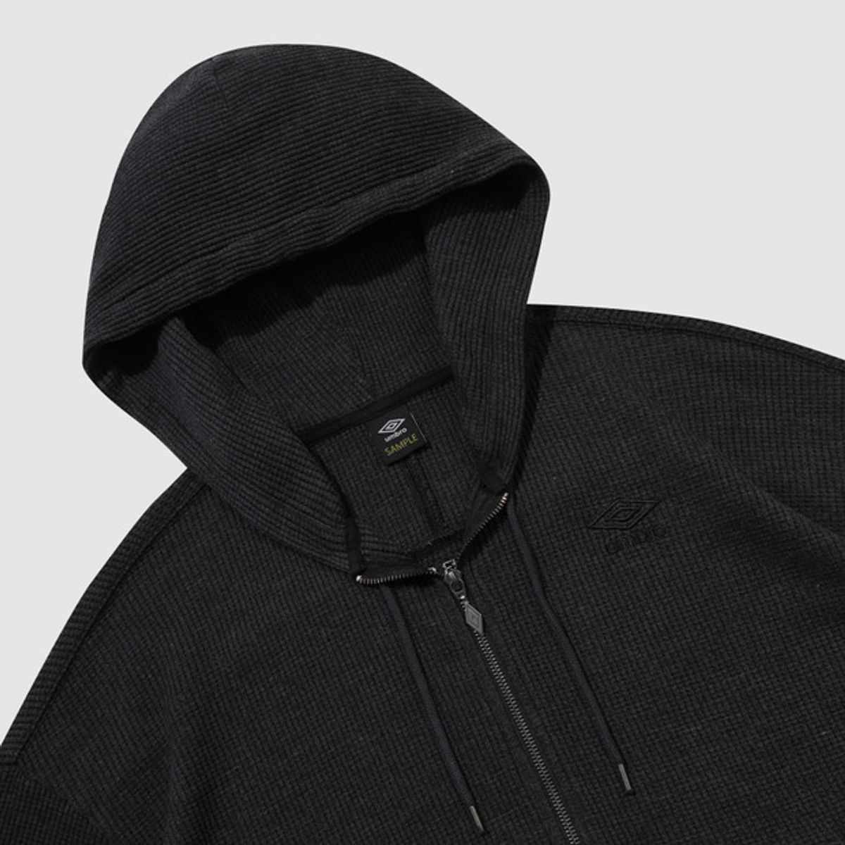 엄브로(UMBRO) 와플 다잉 후드집업자켓 블랙 UR121CFT22