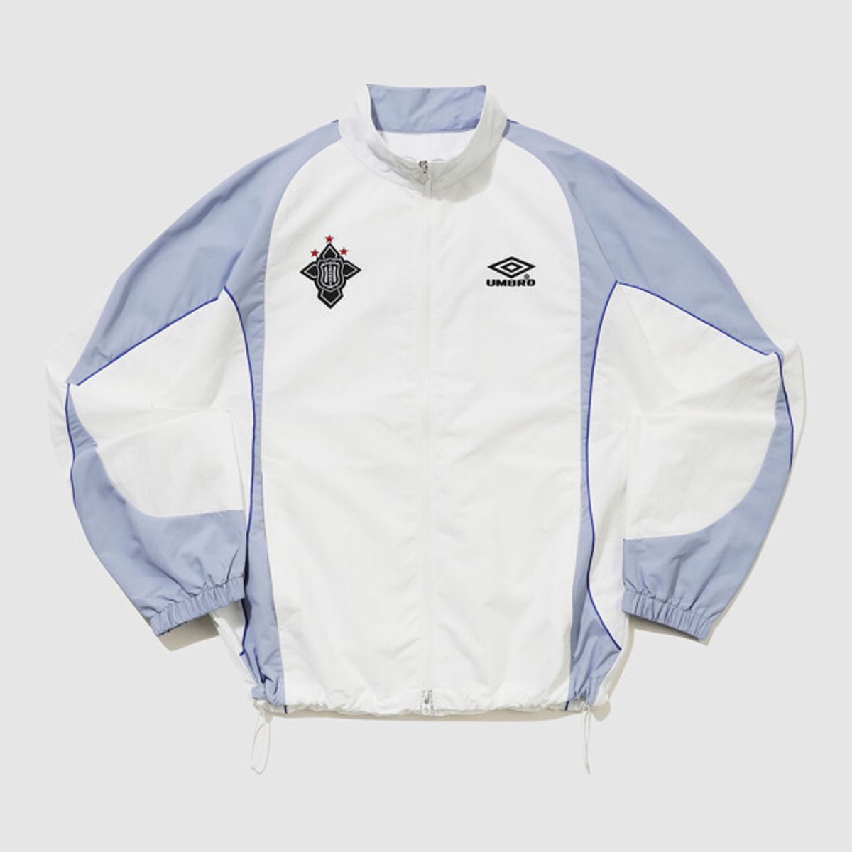 엄브로(UMBRO) HBL 네오 브릿 컬러블럭 스탠넥 바람막이 자켓 아이보리 UR121CJK22