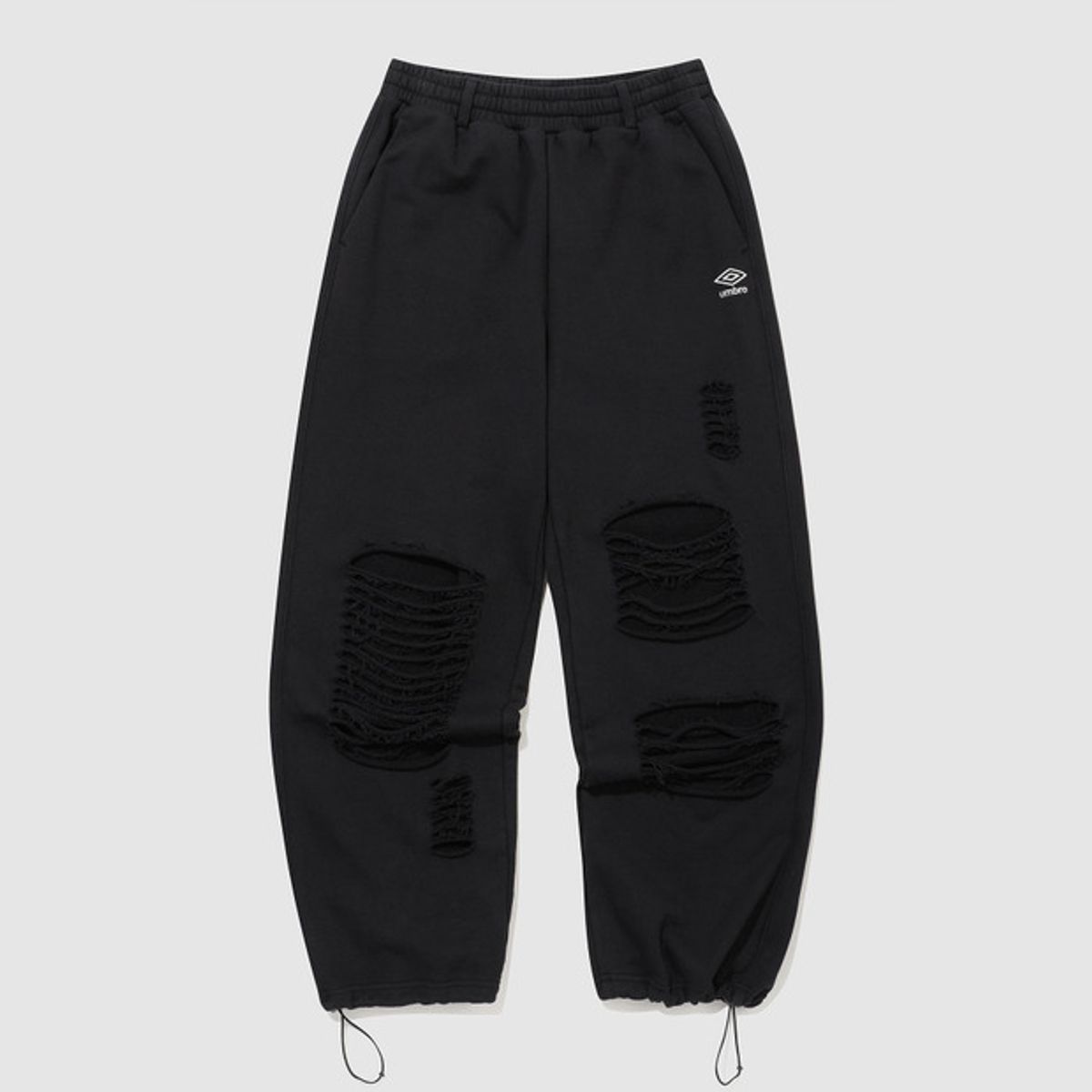 엄브로(UMBRO) 우먼스 데미지 스웨트 팬츠 블랙 UR122CFP13