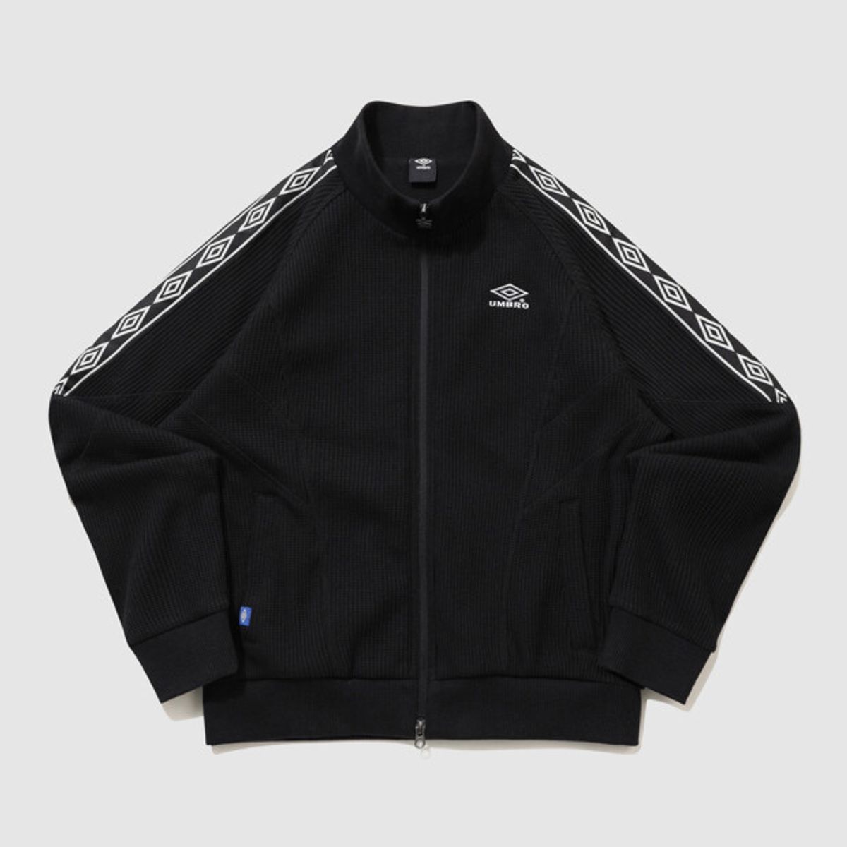 엄브로(UMBRO) 컬러블럭 와플 트랙 자켓 블랙 UR124CFT11