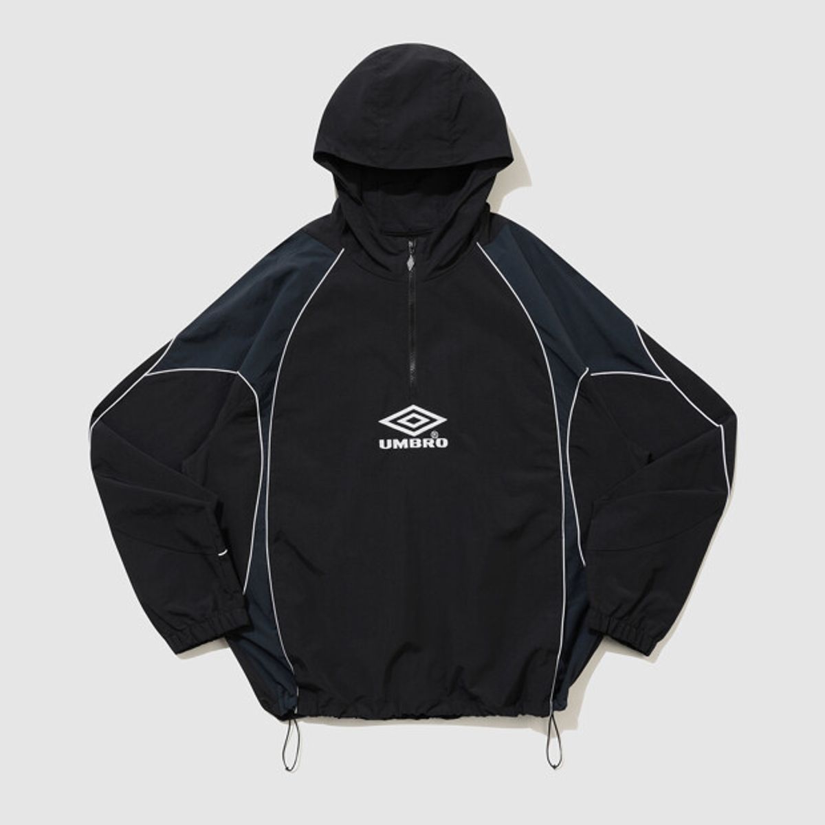 엄브로(UMBRO) HBL 네오 브릿 컬러블록 후드 아노락 블랙 UR124CWT23