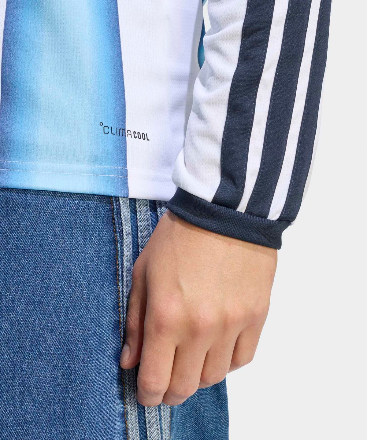 아디다스(ADIDAS) 아르헨티나 26 긴팔 홈 저지 - 화이트:아이스블루 / KA8126