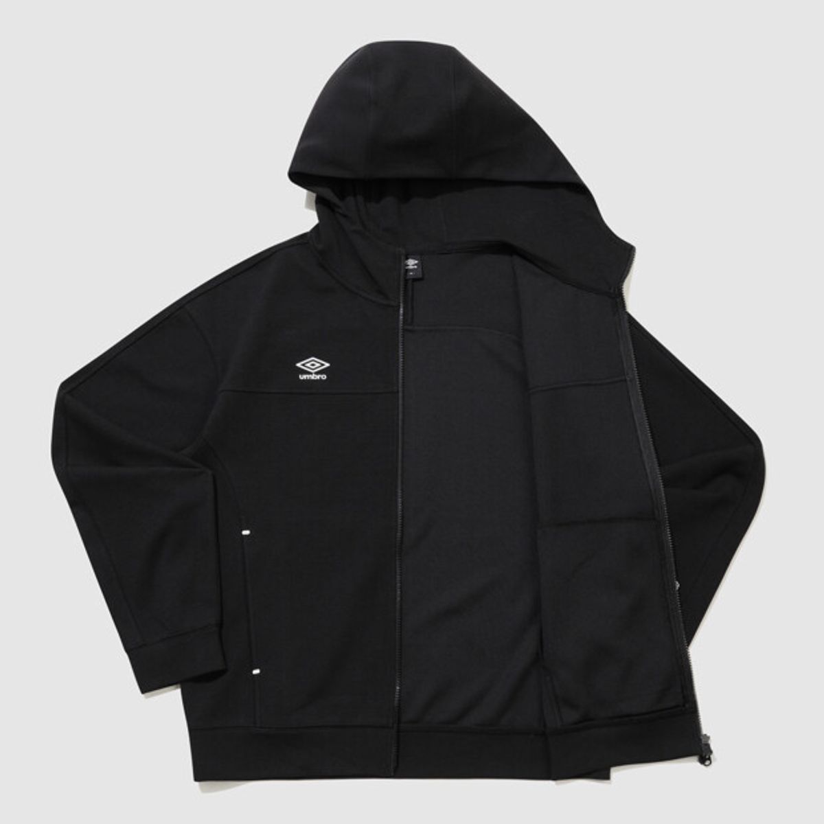 엄브로(UMBRO) 올라운드 기능성 쿠션지 후드집업 블랙 UR121SFT11