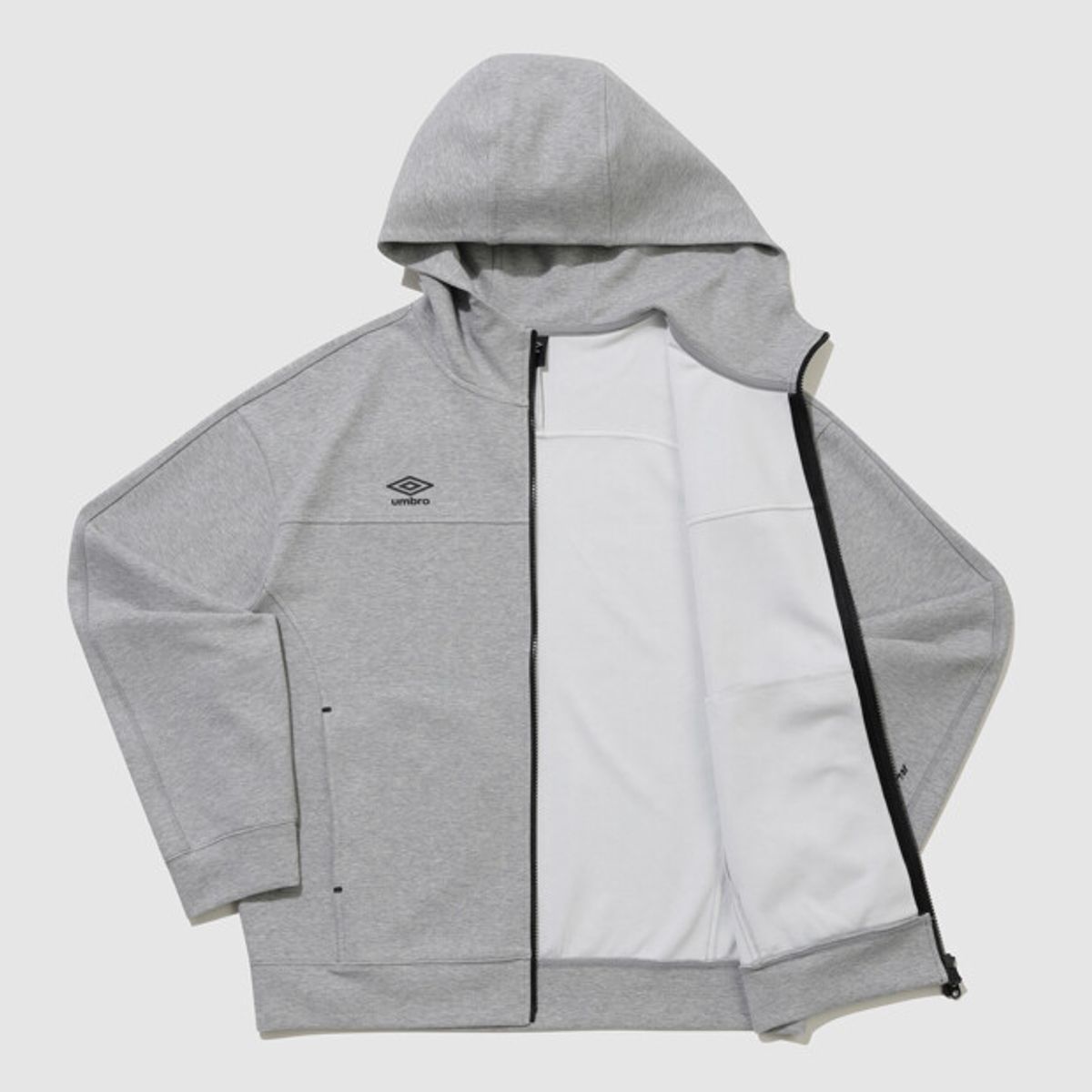 엄브로(UMBRO) 올라운드 기능성 쿠션지 후드집업 그레이 UR121SFT11