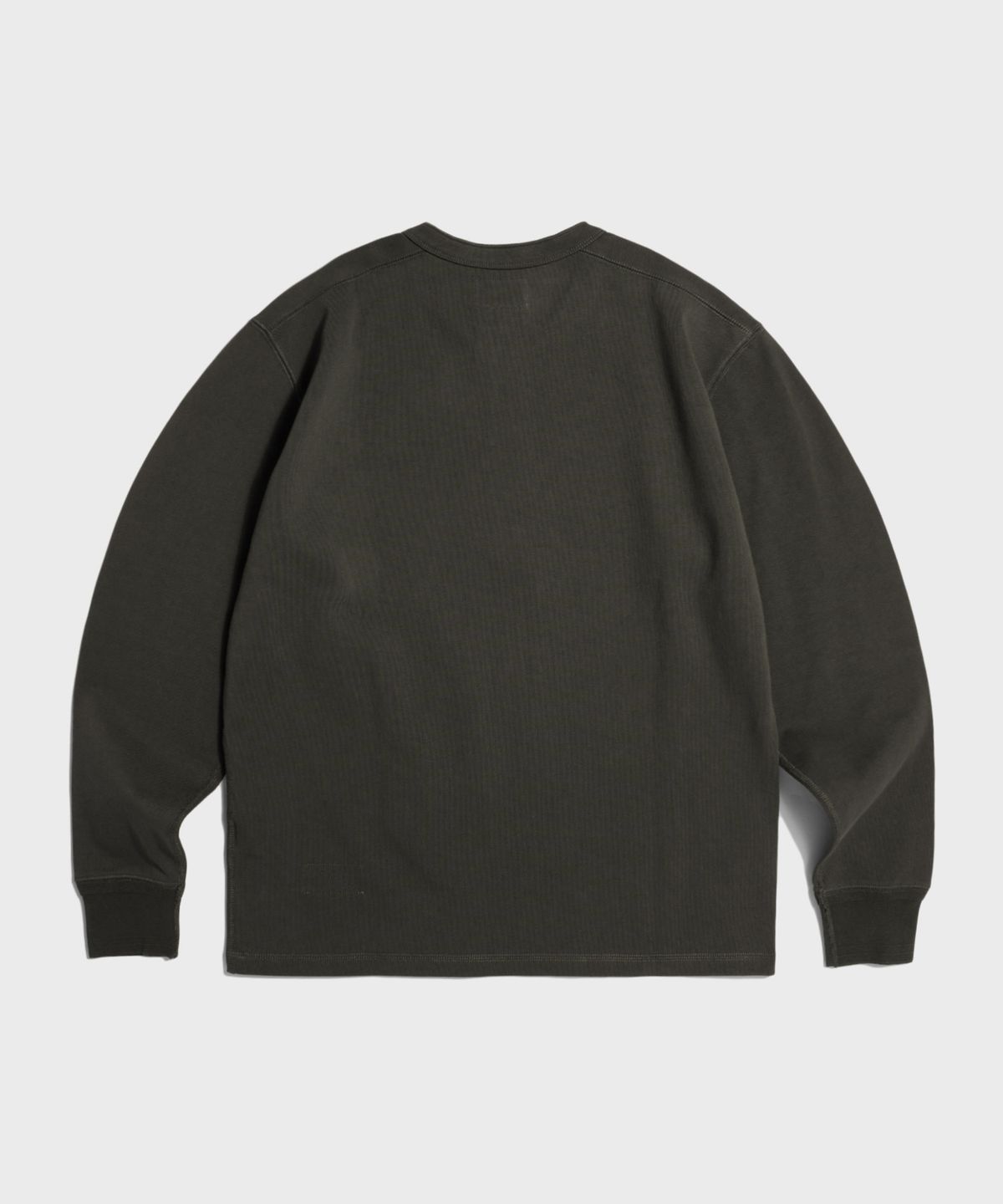 브론슨(BRONSON) Vintage Long Sleeve Henley Shirt Dark Grey (Korea Edition)