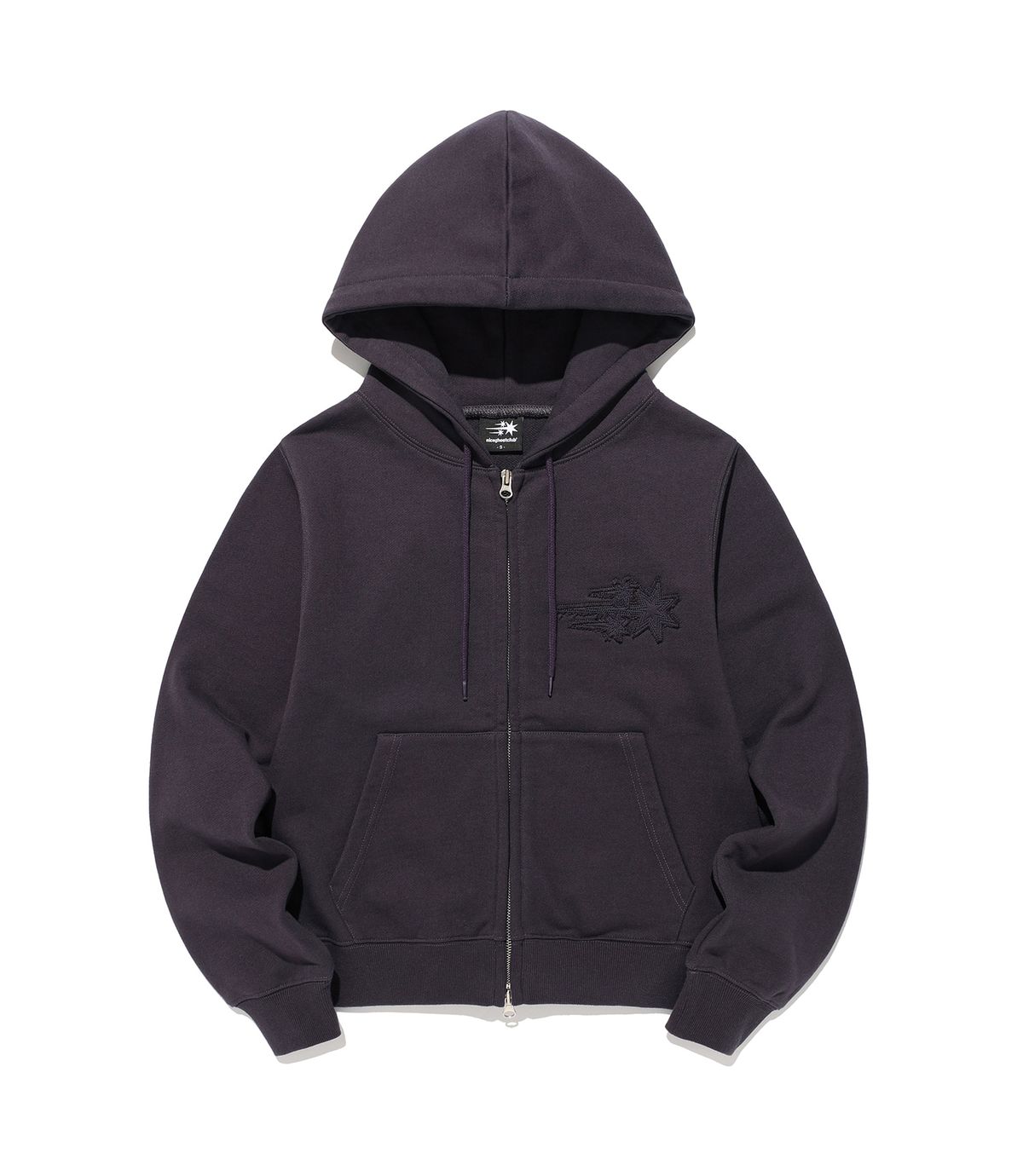 나이스고스트클럽(NICEGHOSTCLUB) 3STAR CROP HOODIE ZIP UP_PURPLE(NG2GSUM492A)