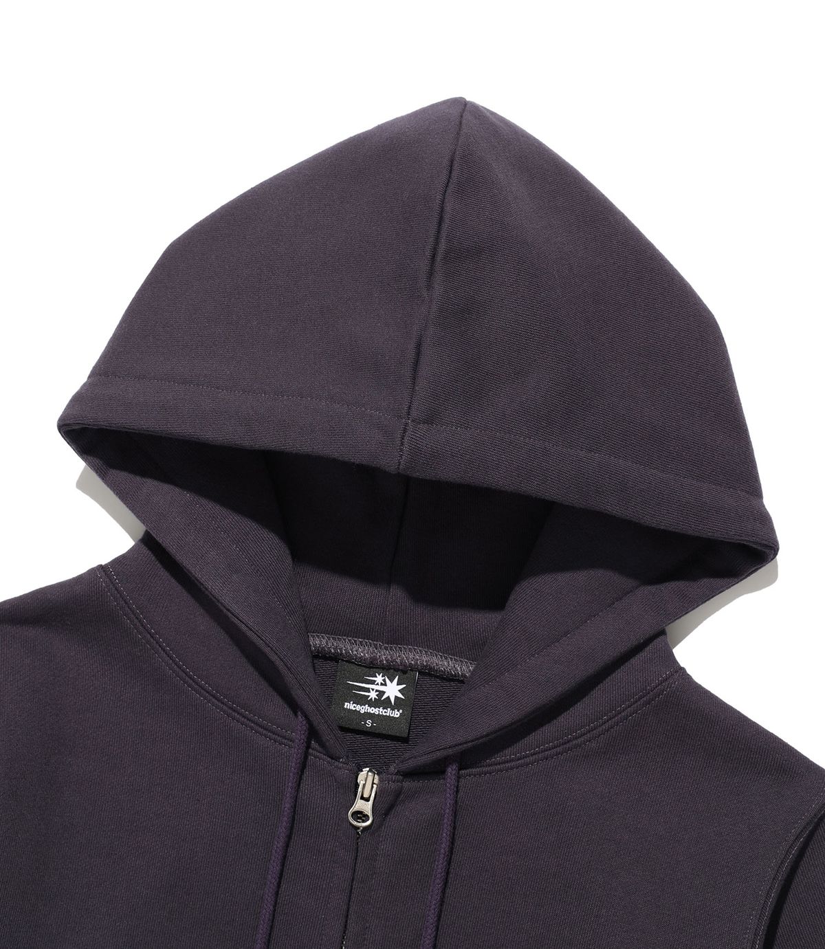 나이스고스트클럽(NICEGHOSTCLUB) 3STAR CROP HOODIE ZIP UP_PURPLE(NG2GSUM492A)