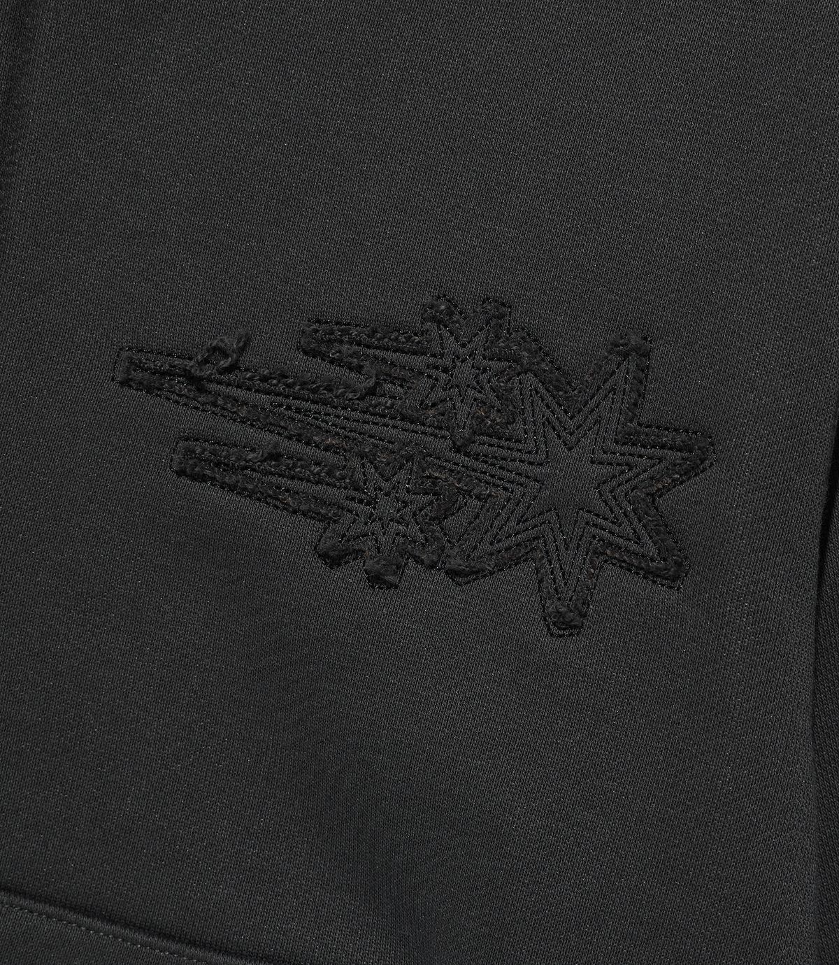 나이스고스트클럽(NICEGHOSTCLUB) 3STAR CROP HOODIE ZIP UP_CHARCOAL(NG2GSUM492A)