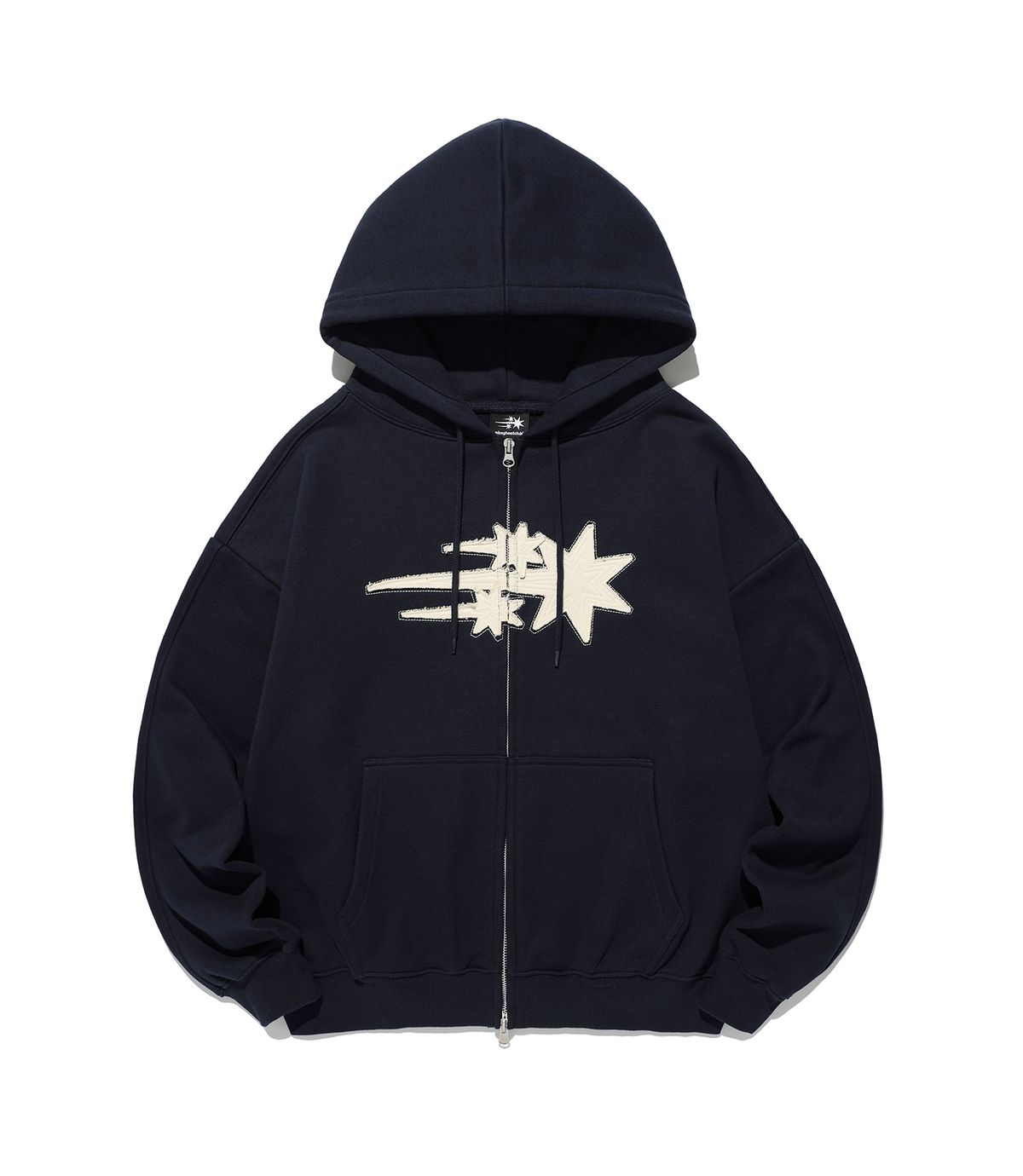 나이스고스트클럽(NICEGHOSTCLUB) 3STAR APPLIQUE HOODIE ZIP UP_3colors(NG2GSUM490A)