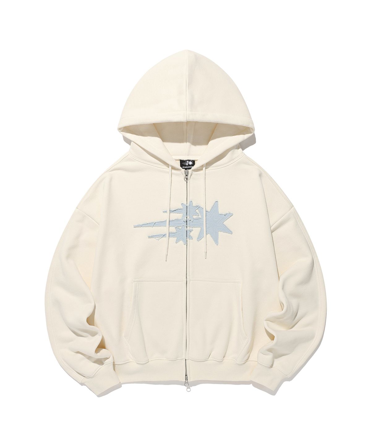 나이스고스트클럽(NICEGHOSTCLUB) 3STAR APPLIQUE HOODIE ZIP UP_5colors(NG2GSUM490A)