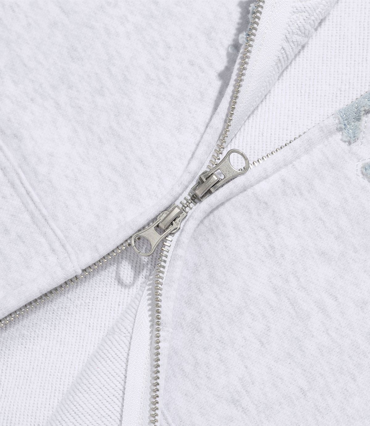 나이스고스트클럽(NICEGHOSTCLUB) 3STAR APPLIQUE HOODIE ZIP UP_LIGHT GREY(NG2GSUM490A)